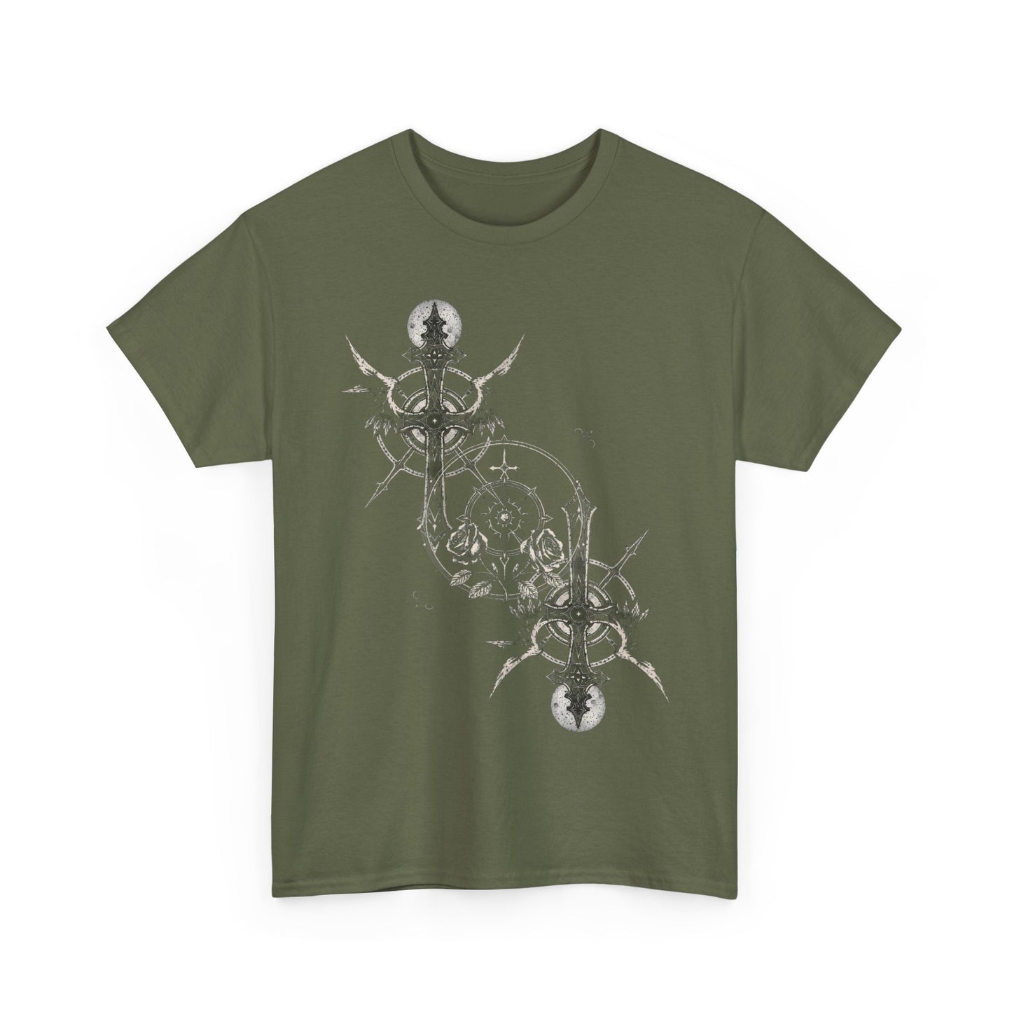 Gothic Y2k Cross Unisex Heavy Cotton Tee