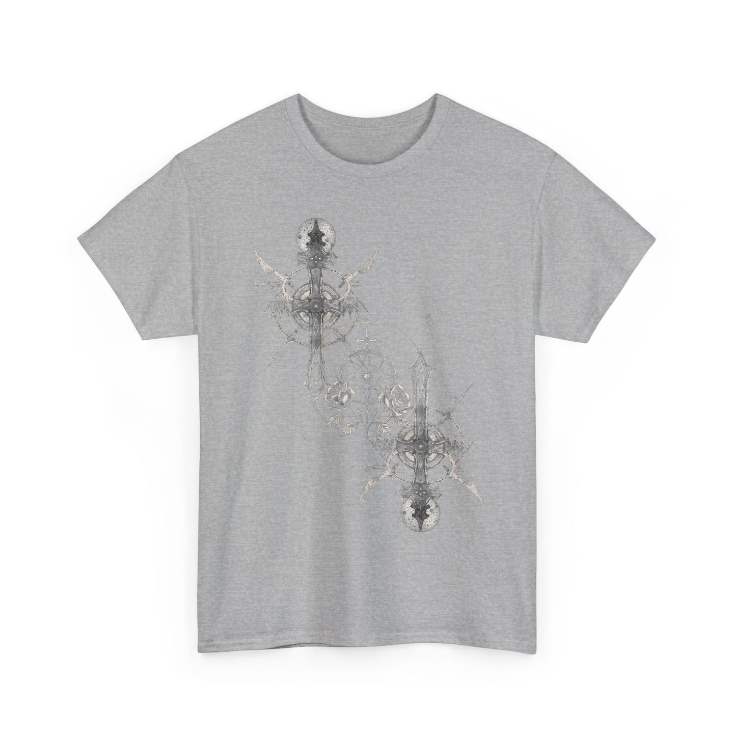 Gothic Y2k Cross Unisex Heavy Cotton Tee