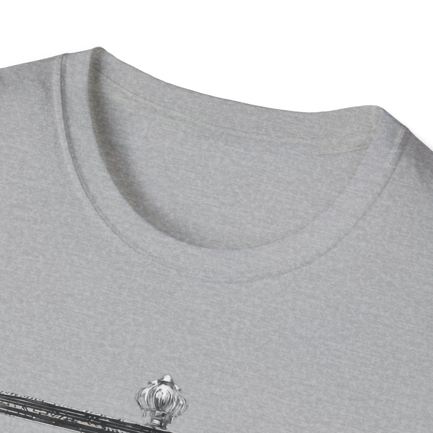 Skelly Goth Franed Sword Through Skull Graphic Tee