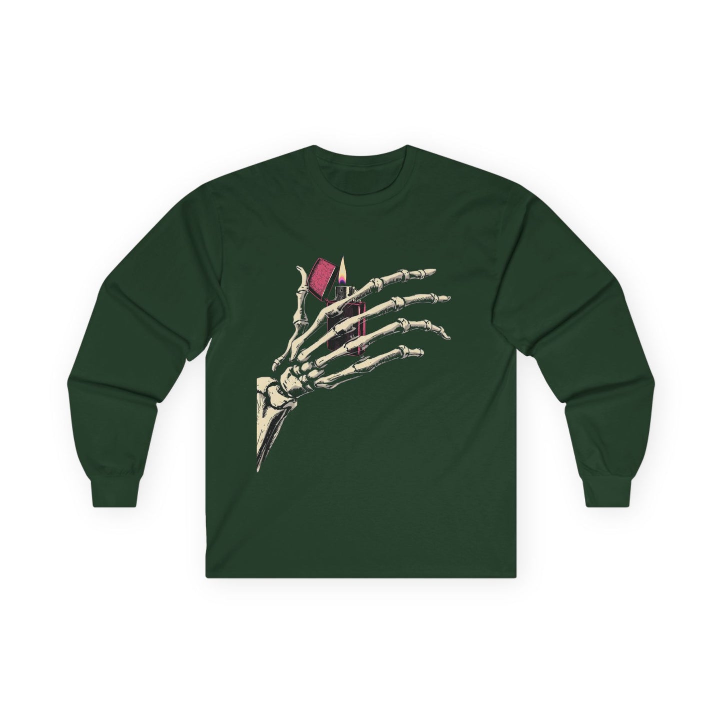Skelly Goth Skeleton Hand Long Sleeve Tee