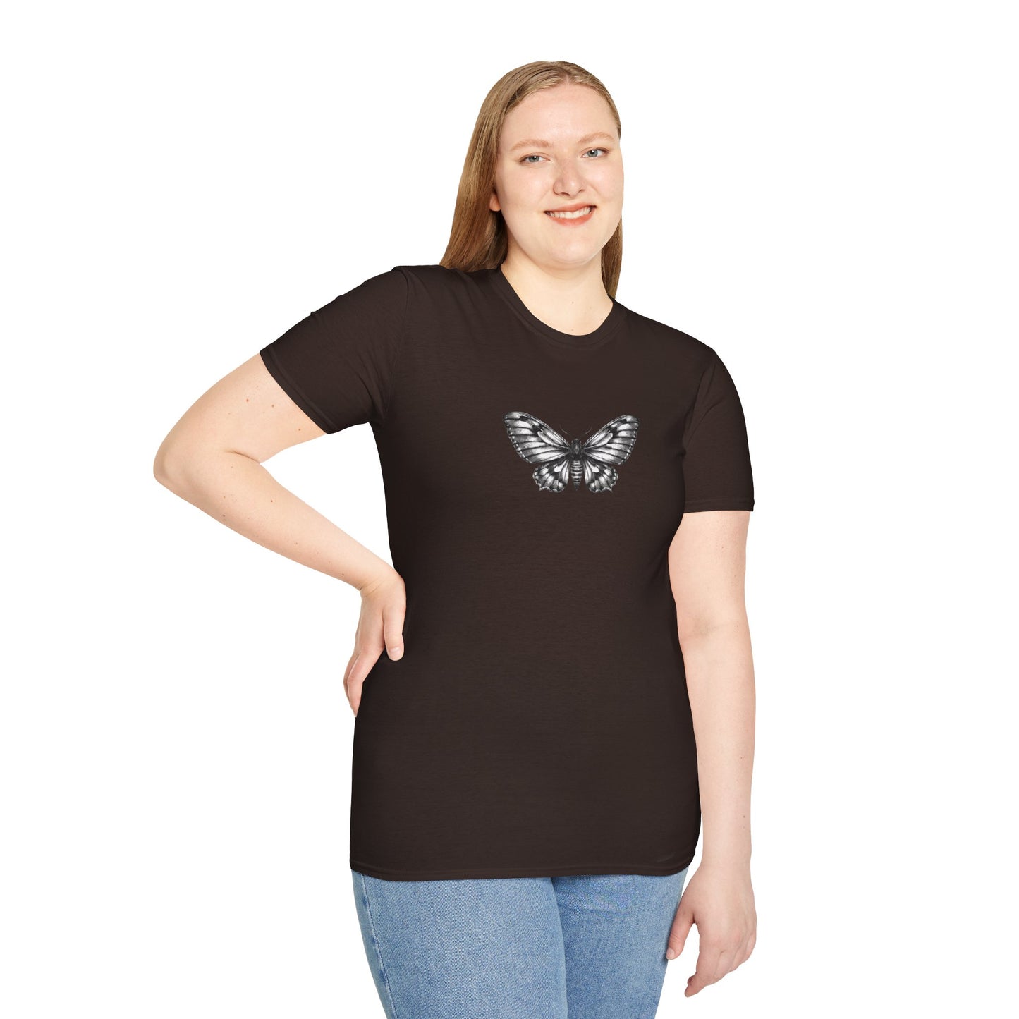 Gothic Y2k Moth Unisex Softstyle T-Shirt