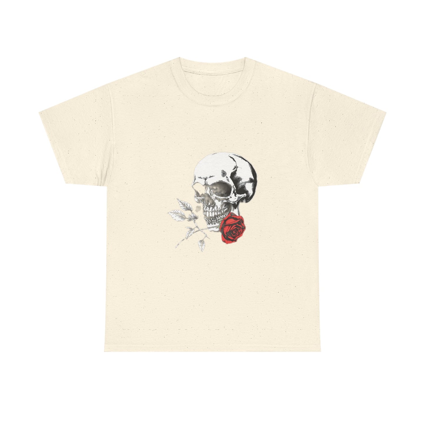 Skelly Goth Skull & Rose Tee - Unisex Heavy Cotton T-Shirt