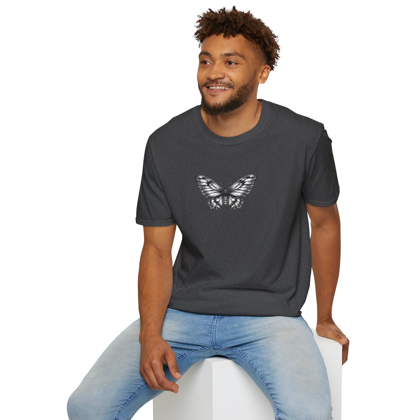 Gothic Y2k Moth Unisex Softstyle T-Shirt