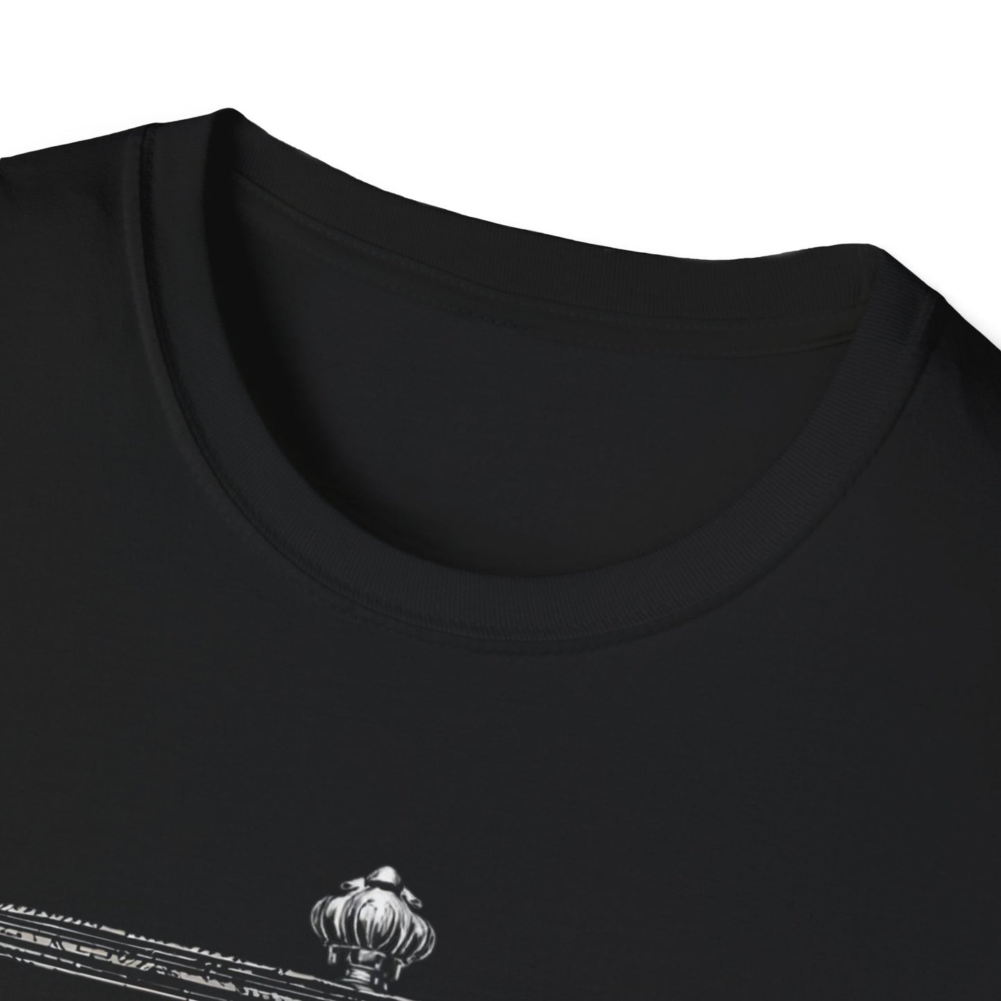 Skelly Goth Franed Sword Through Skull Graphic Tee