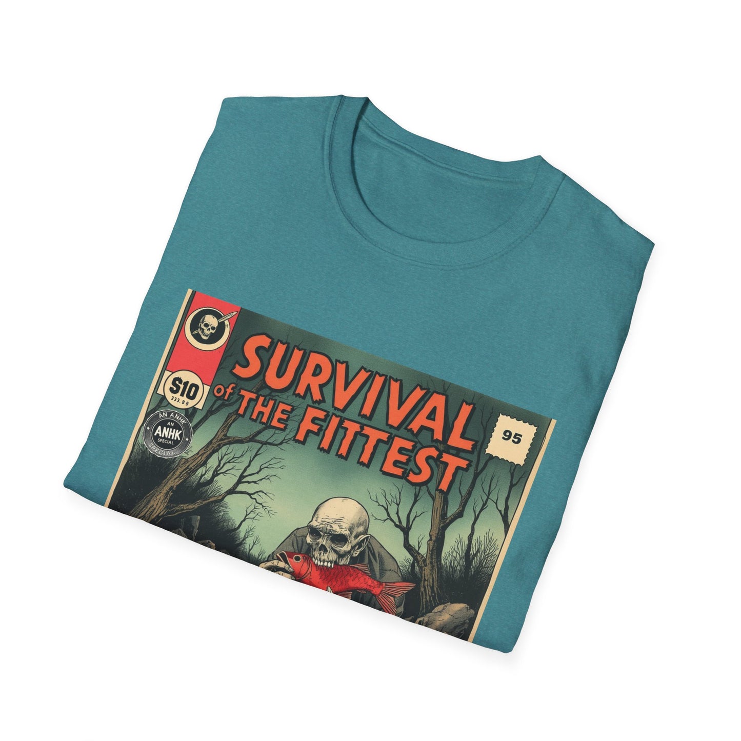 Vintage Comic Cover 'Survival of the Fittest' T-Shirt