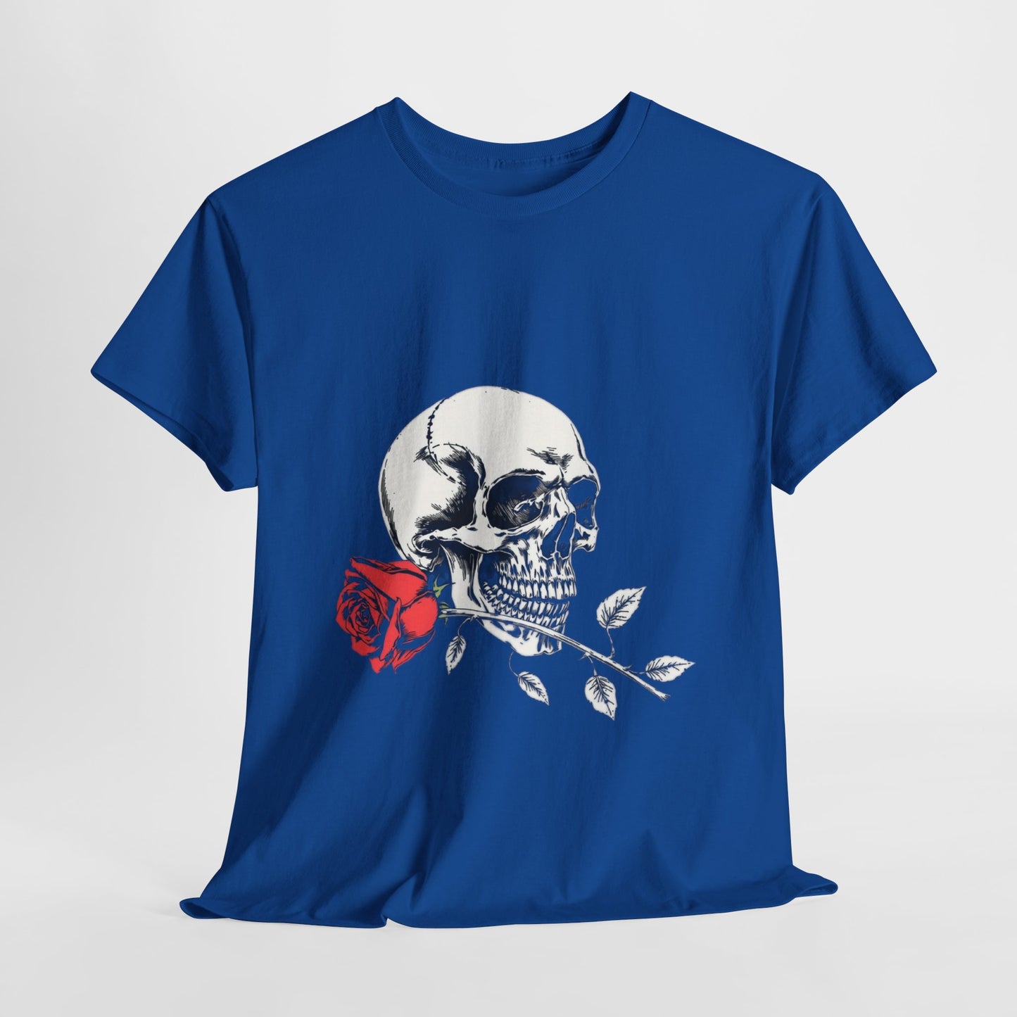 Skelly Goth Skull And Rose Unisex Heavy Cotton Tee