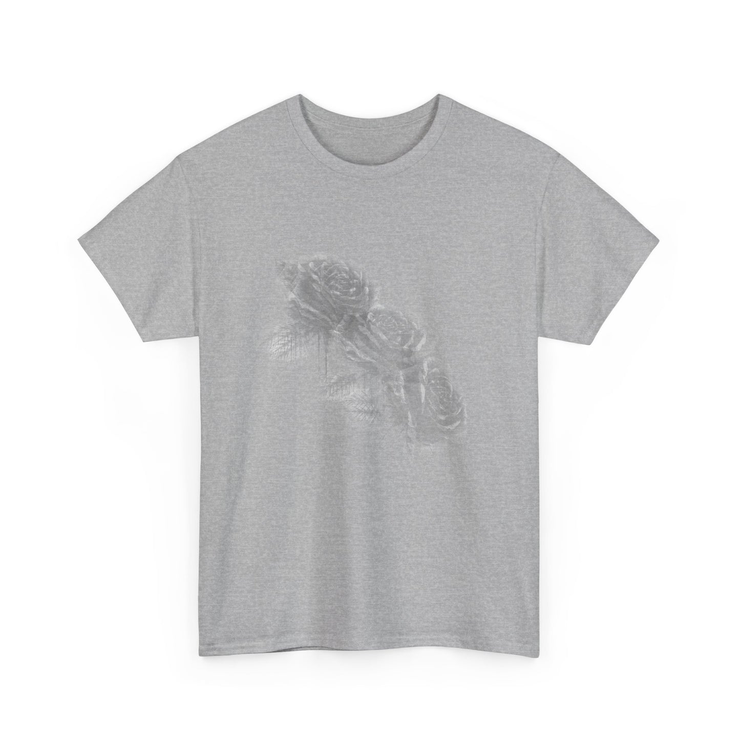 Y2k Gothic Faded Rose Unisex Heavy Cotton Tee