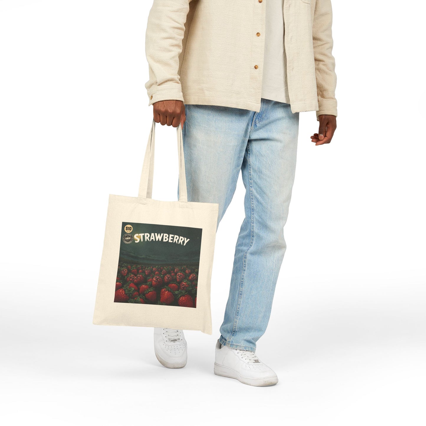 Fatal Strawberry Field Canvas Tote Bag