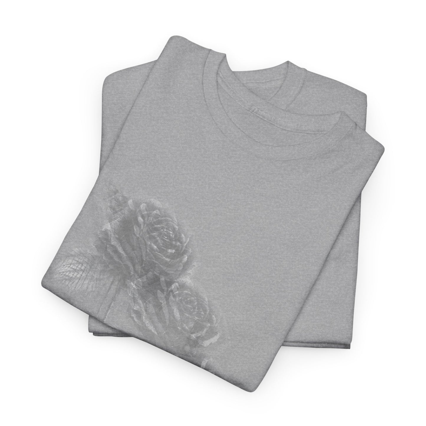 Y2k Gothic Faded Rose Unisex Heavy Cotton Tee