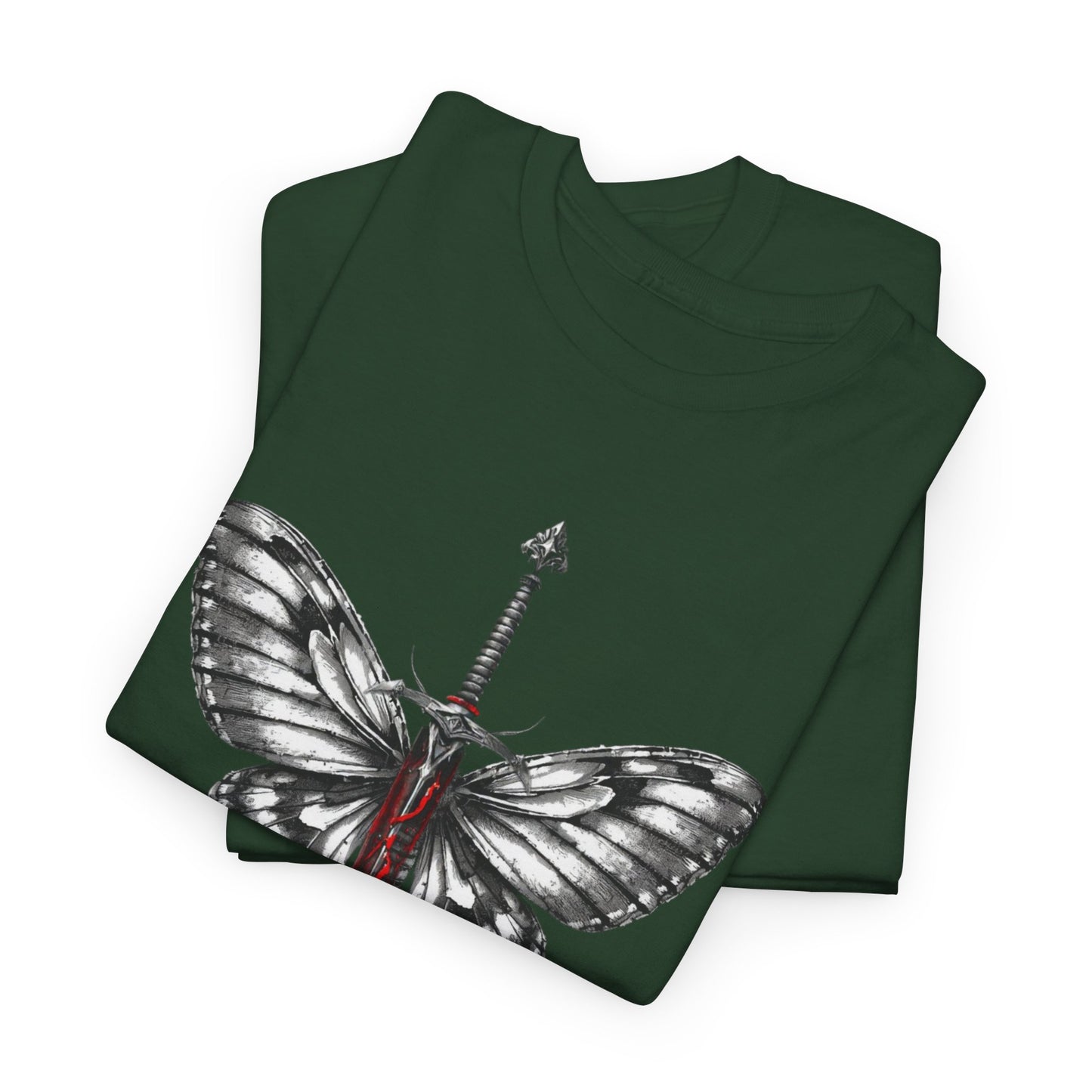 Gothic Y2k Butterfly Sword Graphic Tee