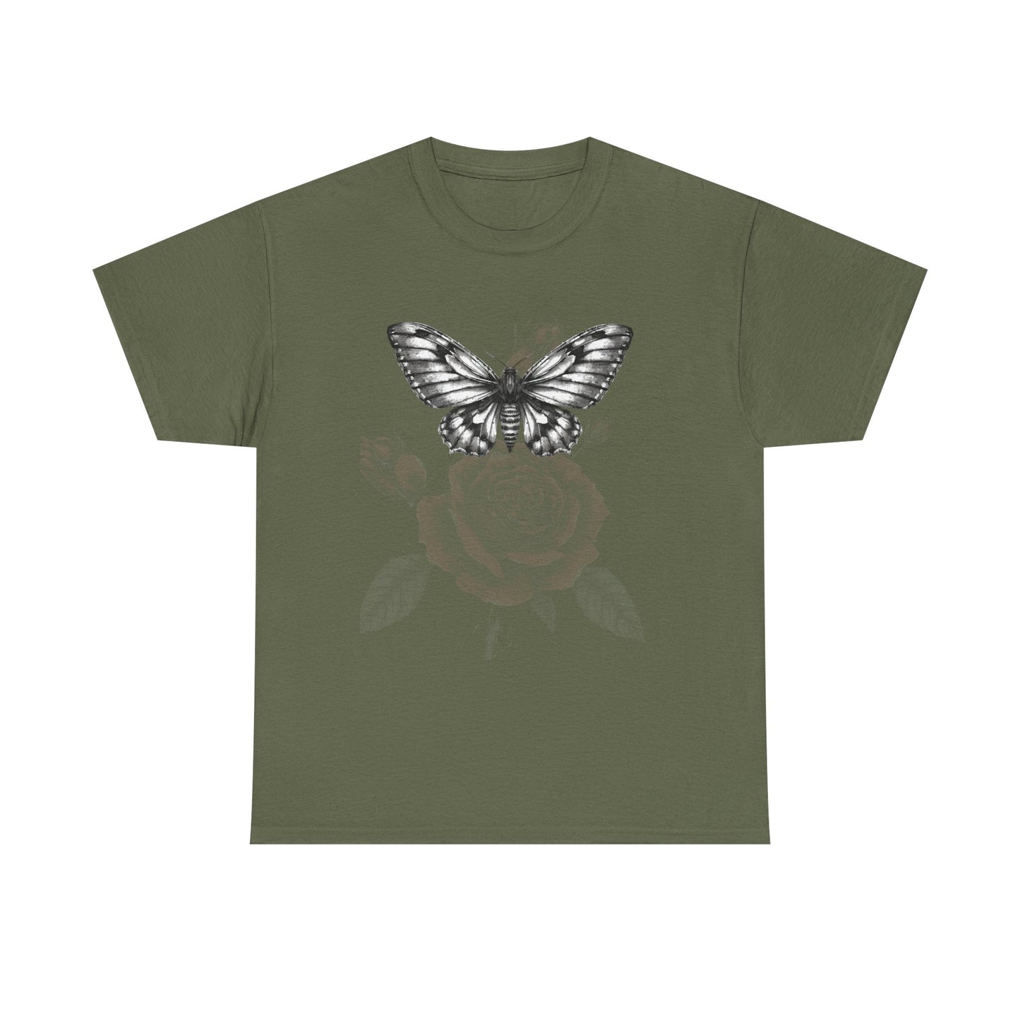 Gothic Y2k Butterfly Graphic Unisex Heavy Cotton Tee