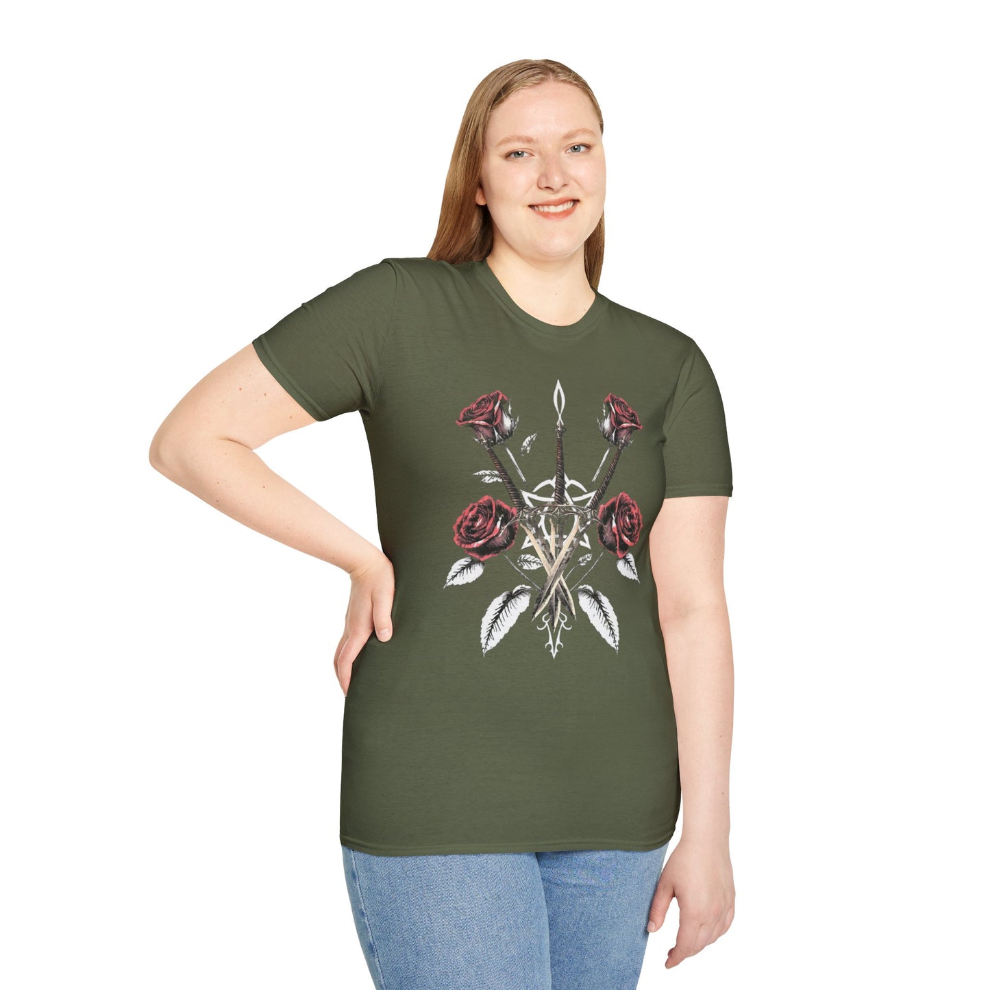 Gothic Y2k Rose & Sword Unisex T-Shirt