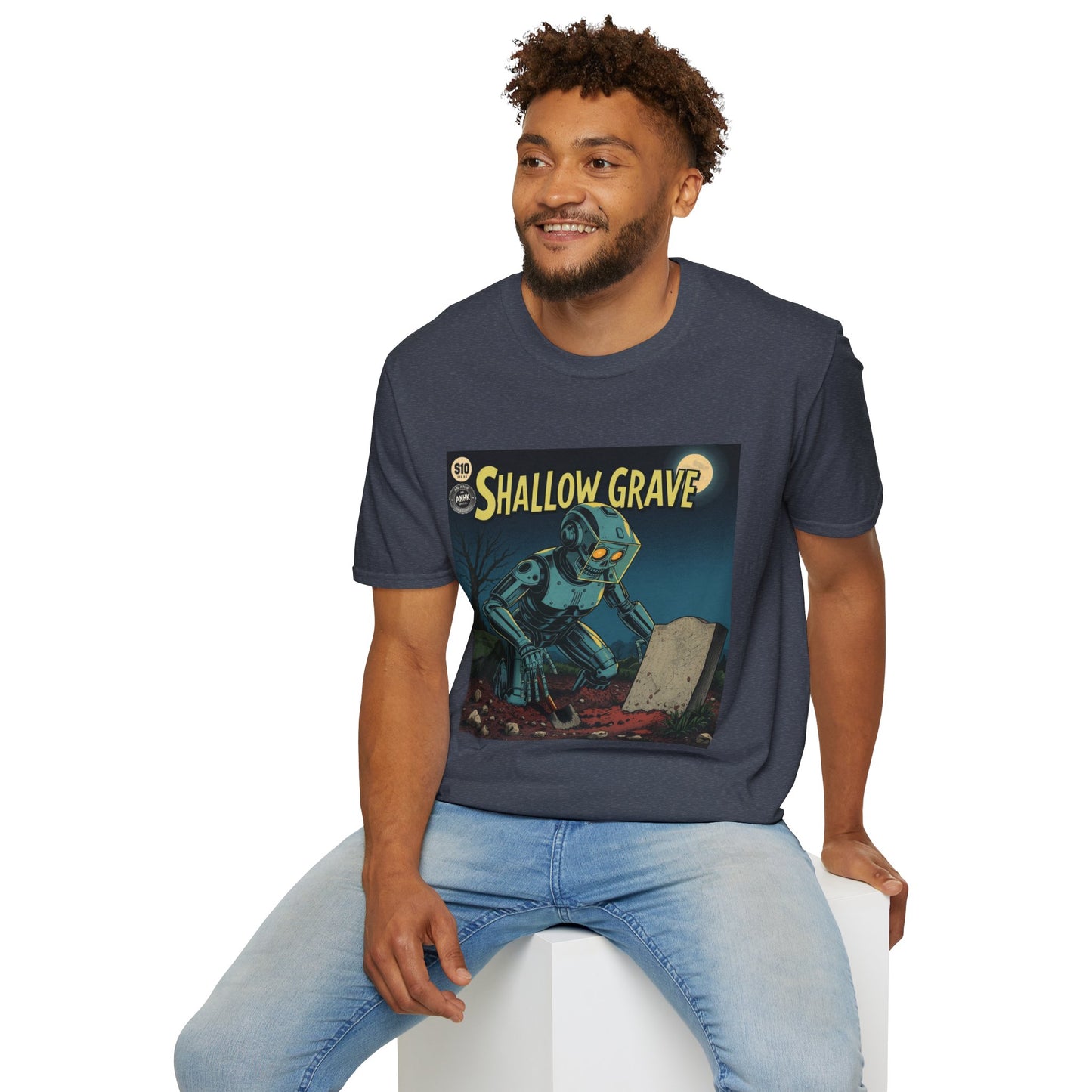 Vintage Comic Cover Shallow Grave Graphic T-Shirt