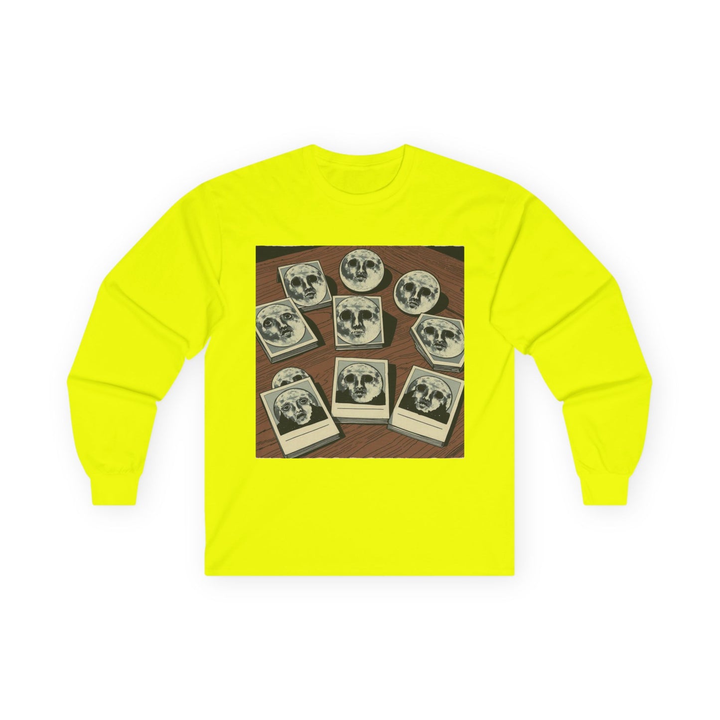 Vintage Comic Cover-Inspired 'Moon Cards' Long Sleeve Tee