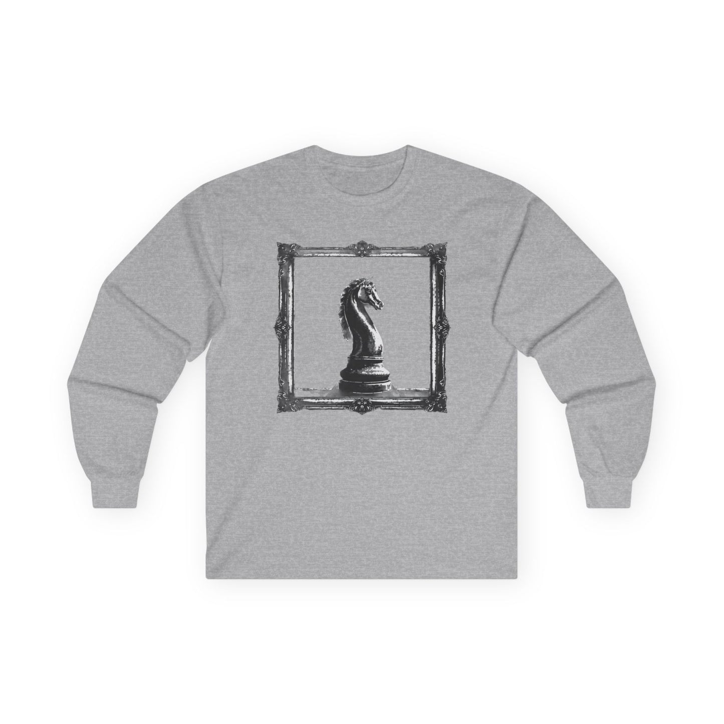 Gothic Y2k Chess Knight Long Sleeve Tee