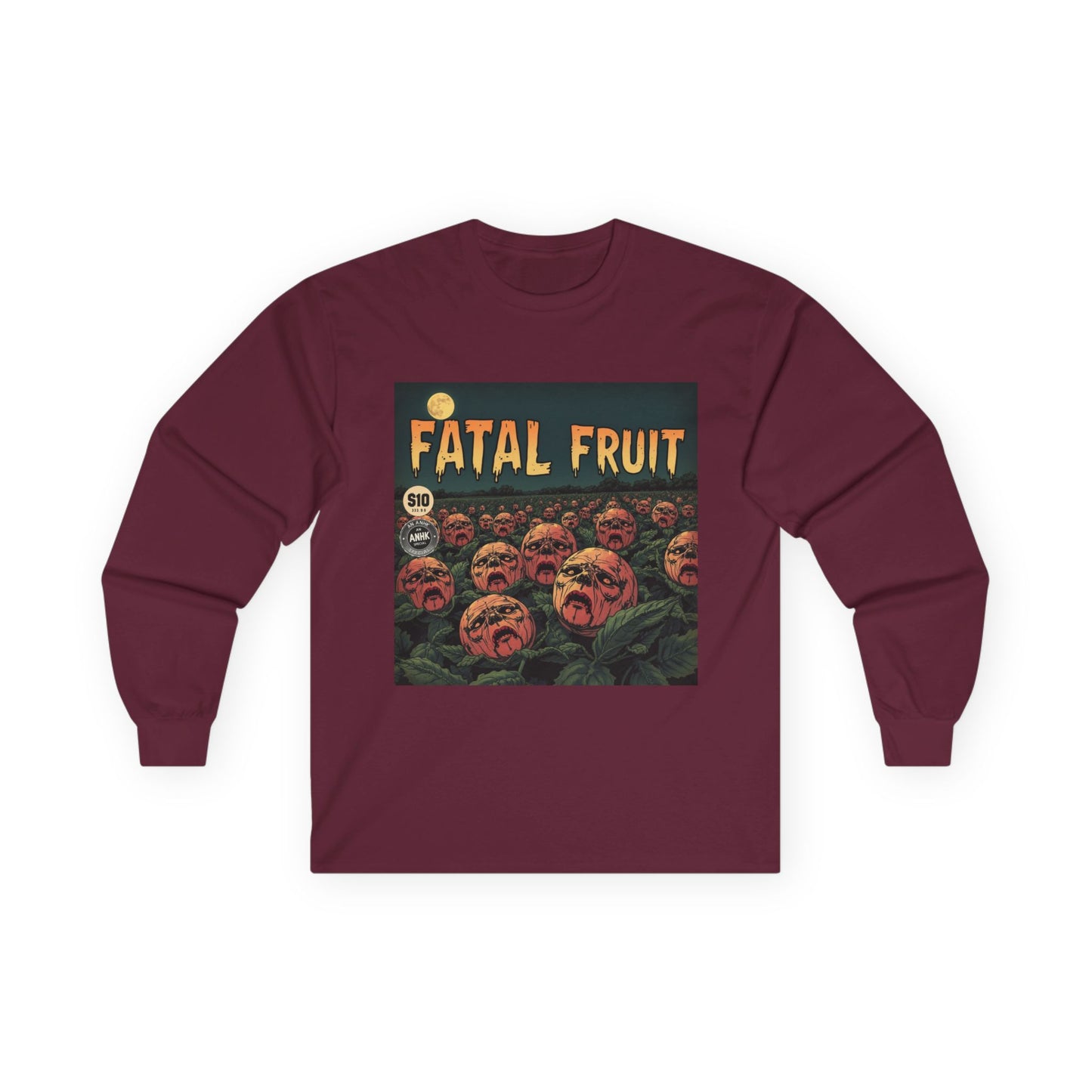 Vintage Comic Cover Fatal Fruit Unisex Long Sleeve Tee