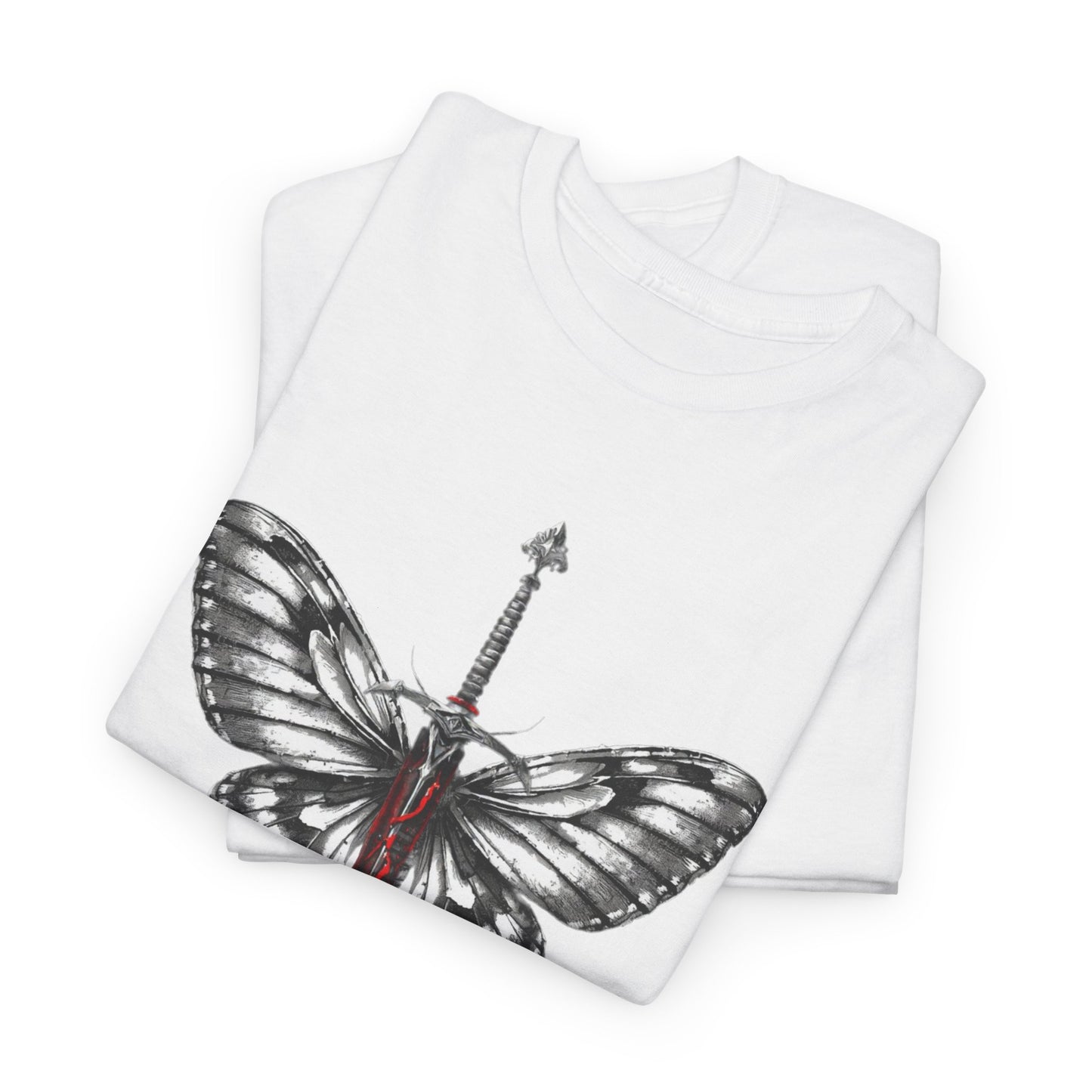 Gothic Y2k Butterfly Sword Graphic Tee