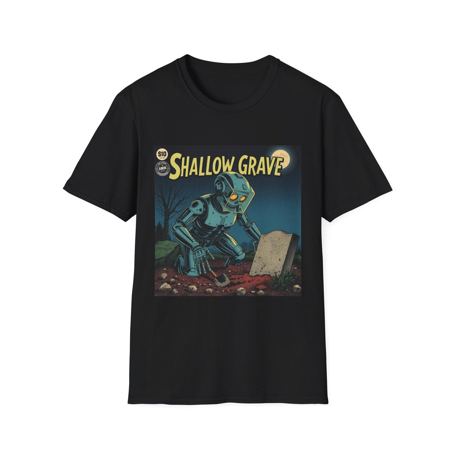 Vintage Comic Cover Shallow Grave Graphic T-Shirt