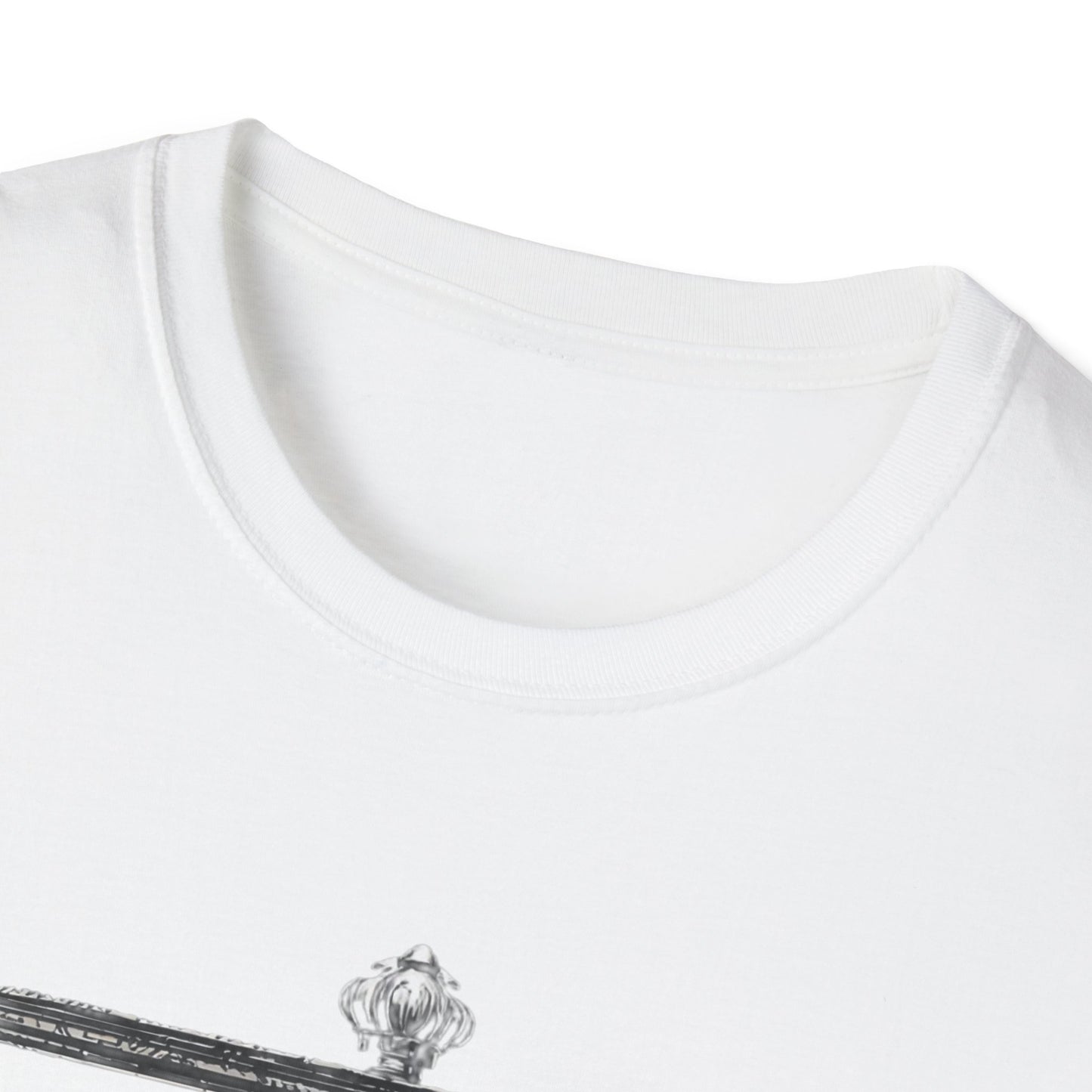 Skelly Goth Franed Sword Through Skull Graphic Tee