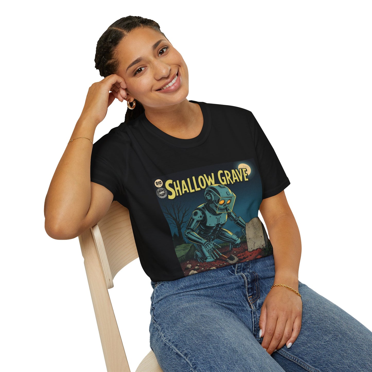 Vintage Comic Cover Shallow Grave Graphic T-Shirt