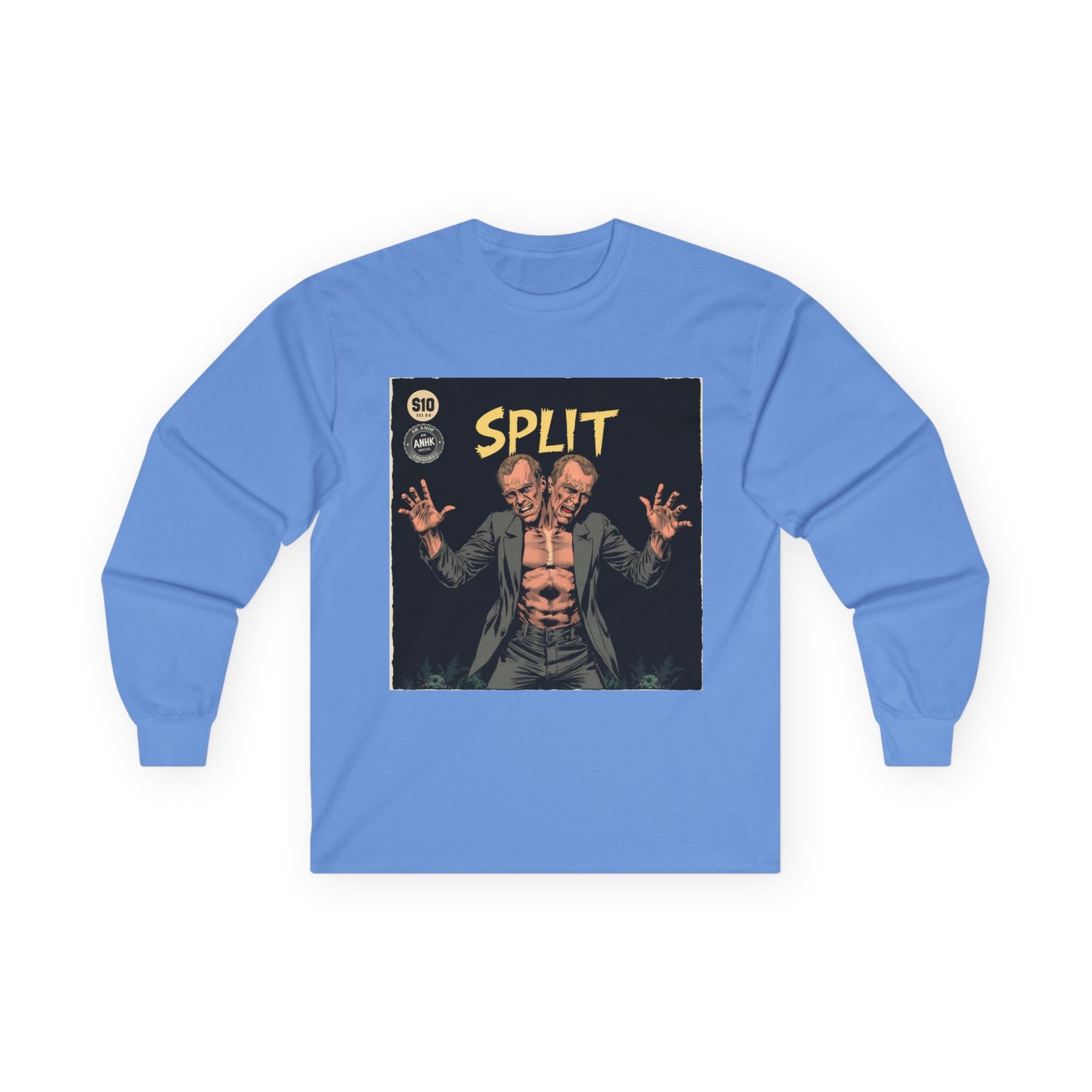 Vintage Comic Cover 'Split' Long Sleeve Graphic Tee