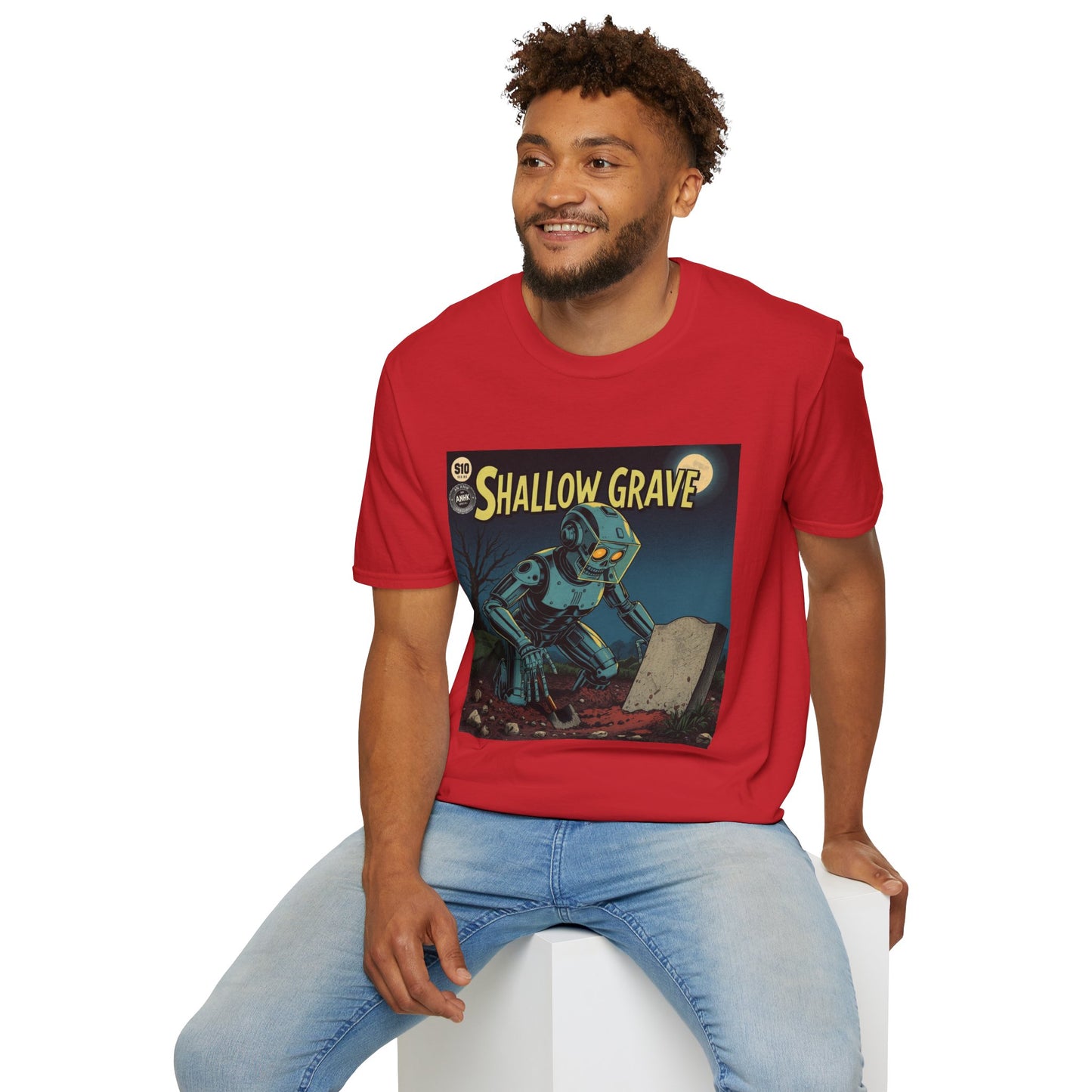Vintage Comic Cover Shallow Grave Graphic T-Shirt