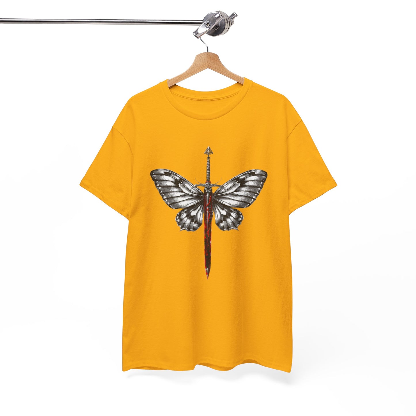 Gothic Y2k Butterfly Sword Graphic Tee