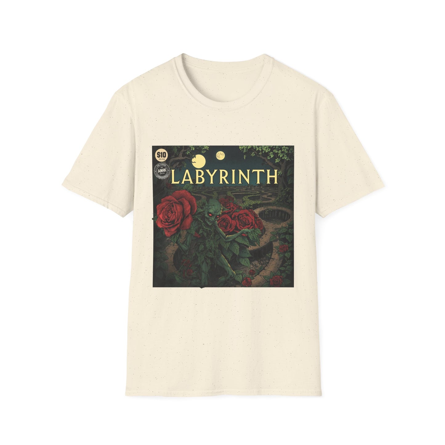 Vintage Comic Cover 'Labyrinth' Interdimensional Rose Unisex Softstyle T-Shirt