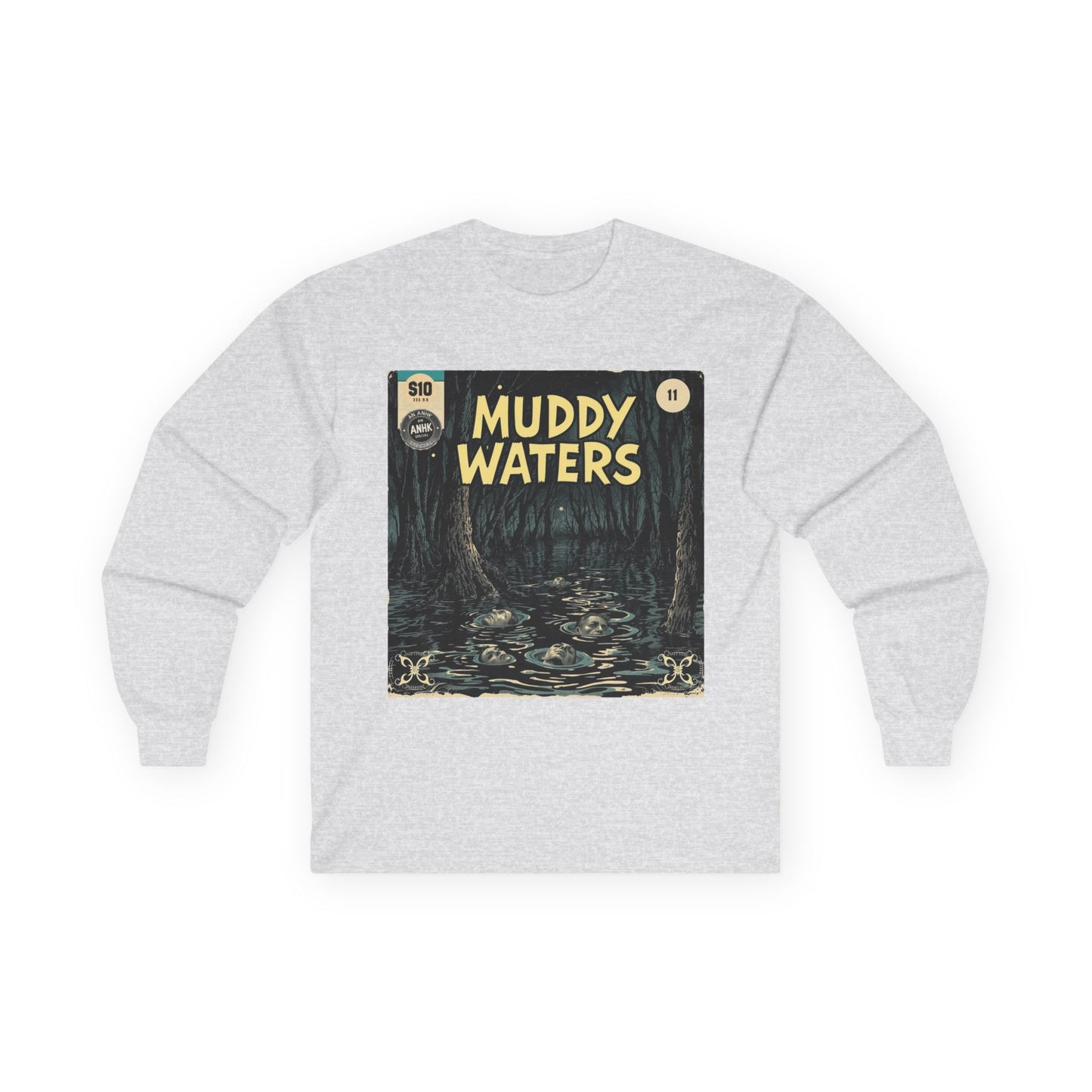 Vintage Comic Cover 'Muddy Waters' Long Sleeve Tee