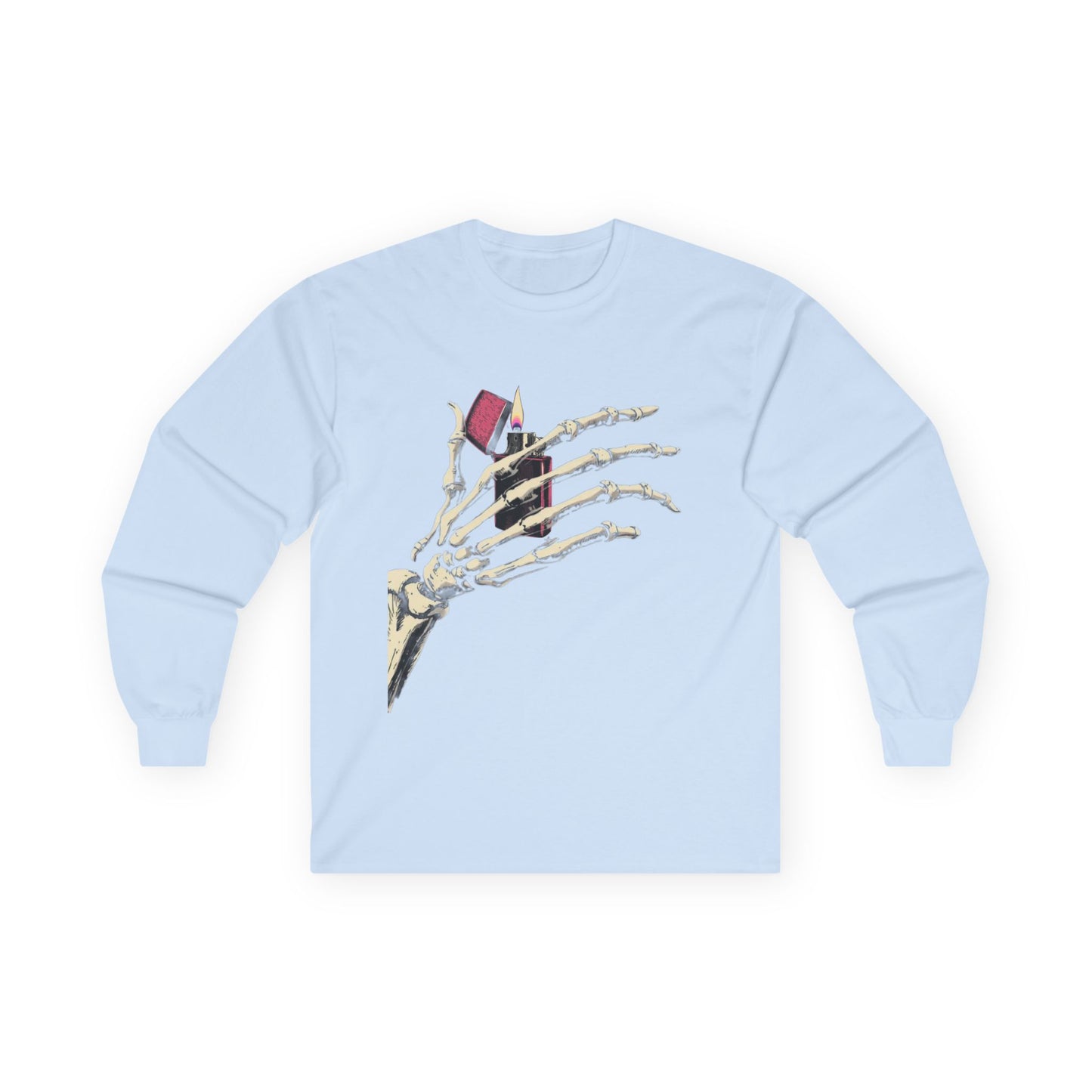 Skelly Goth Skeleton Hand Long Sleeve Tee