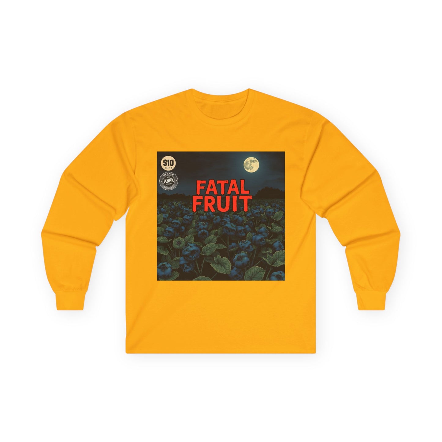 Fatal Fruit Long Sleeve Tee | Unisex Cotton T-Shirt for Casual Wear
