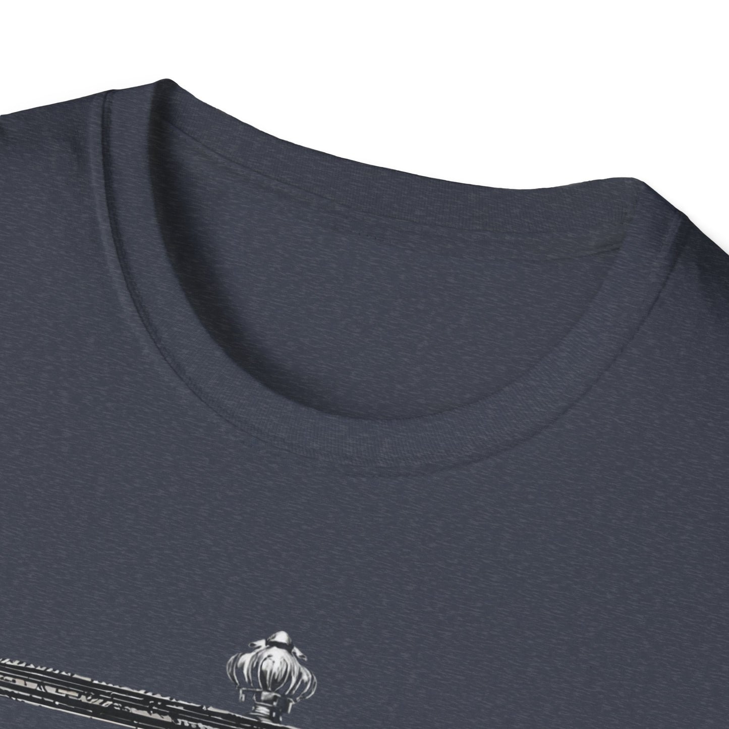 Skelly Goth Franed Sword Through Skull Graphic Tee
