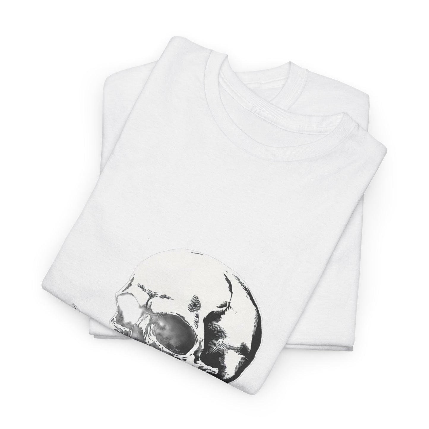 Skelly Goth Skull & Rose Tee - Unisex Heavy Cotton T-Shirt