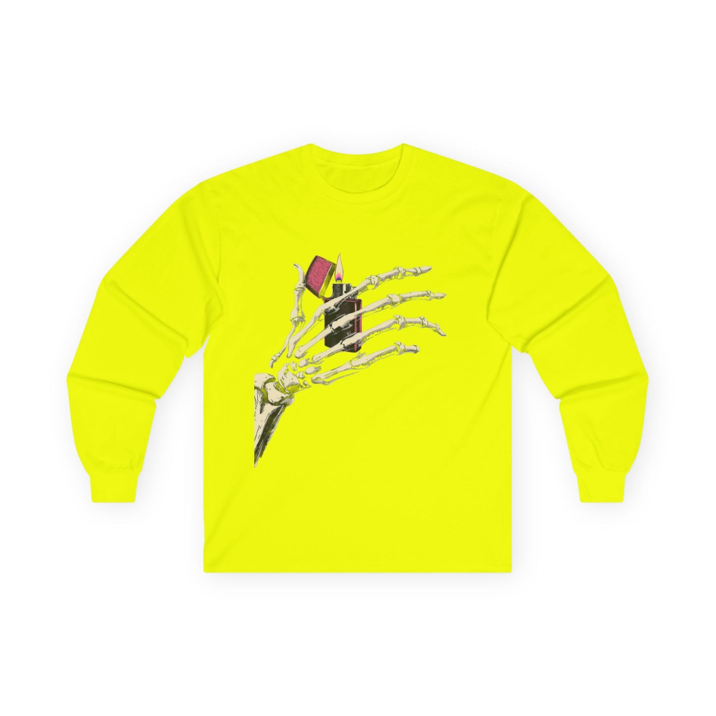 Skelly Goth Skeleton Hand Long Sleeve Tee