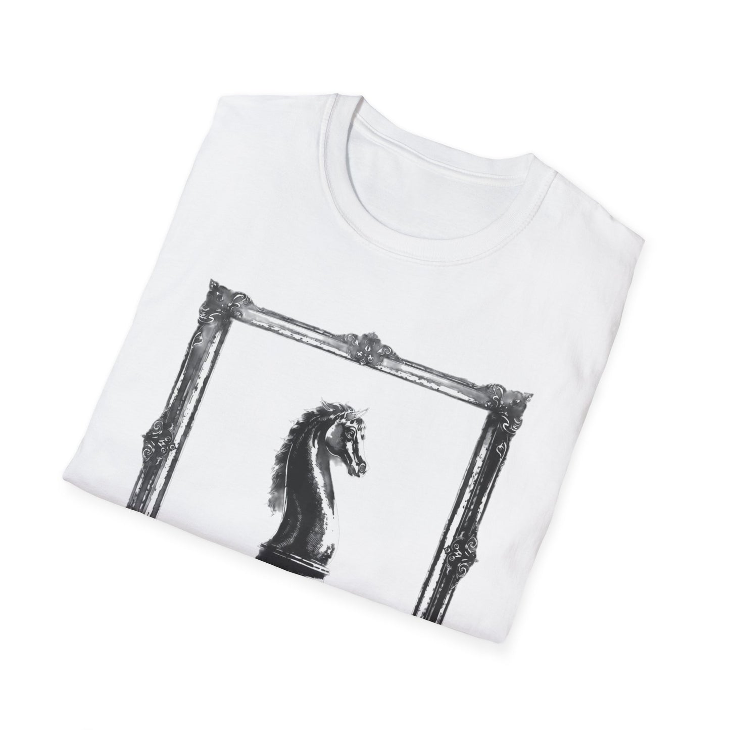 Gothic Y2k Chess Knight Unisex Softstyle T-Shirt