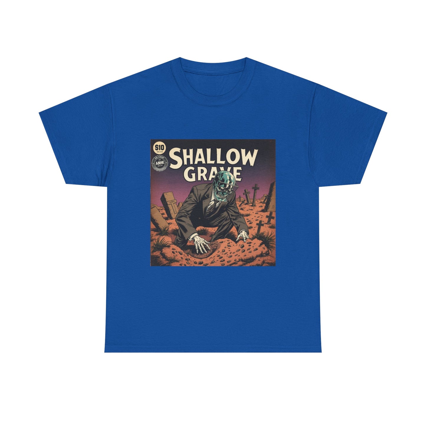 Vintage Comic Cover 'Shallow Grave' Horror Graphic Tee
