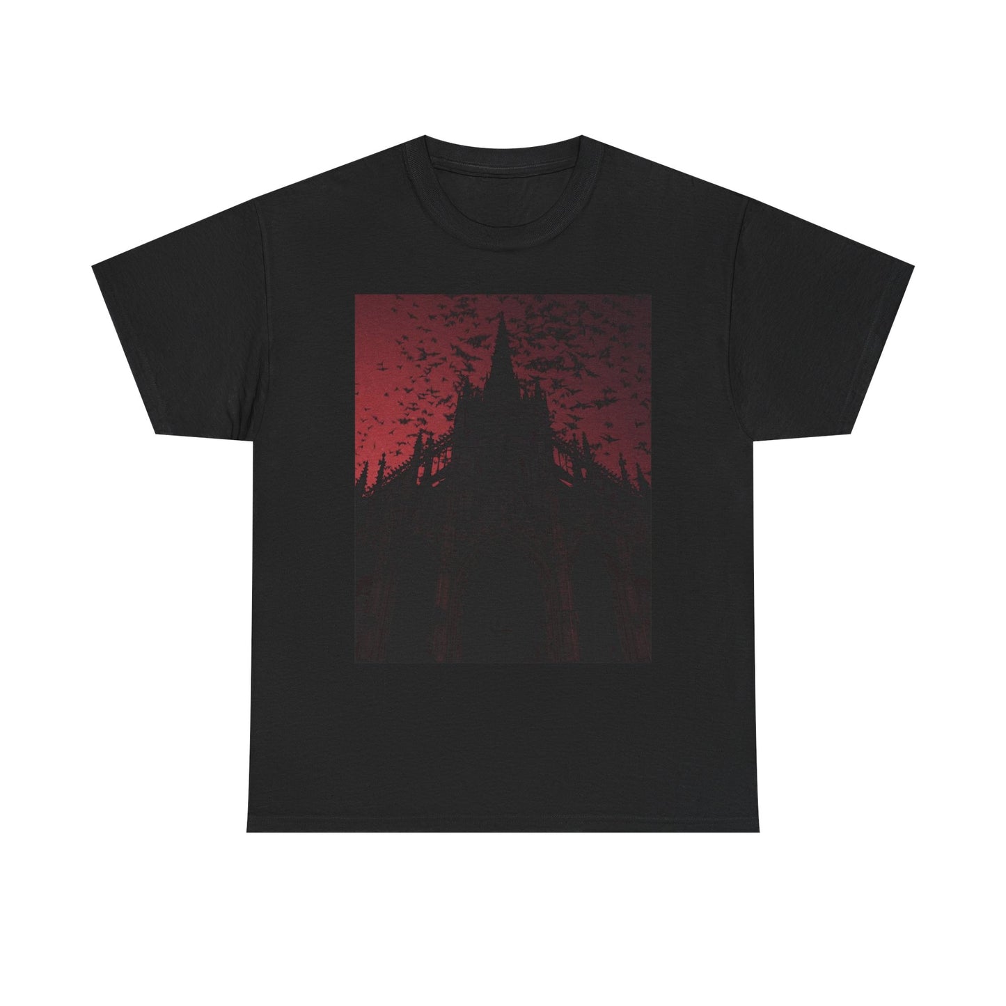 Dark Fantasy Cathedral Unisex Heavy Cotton Tee