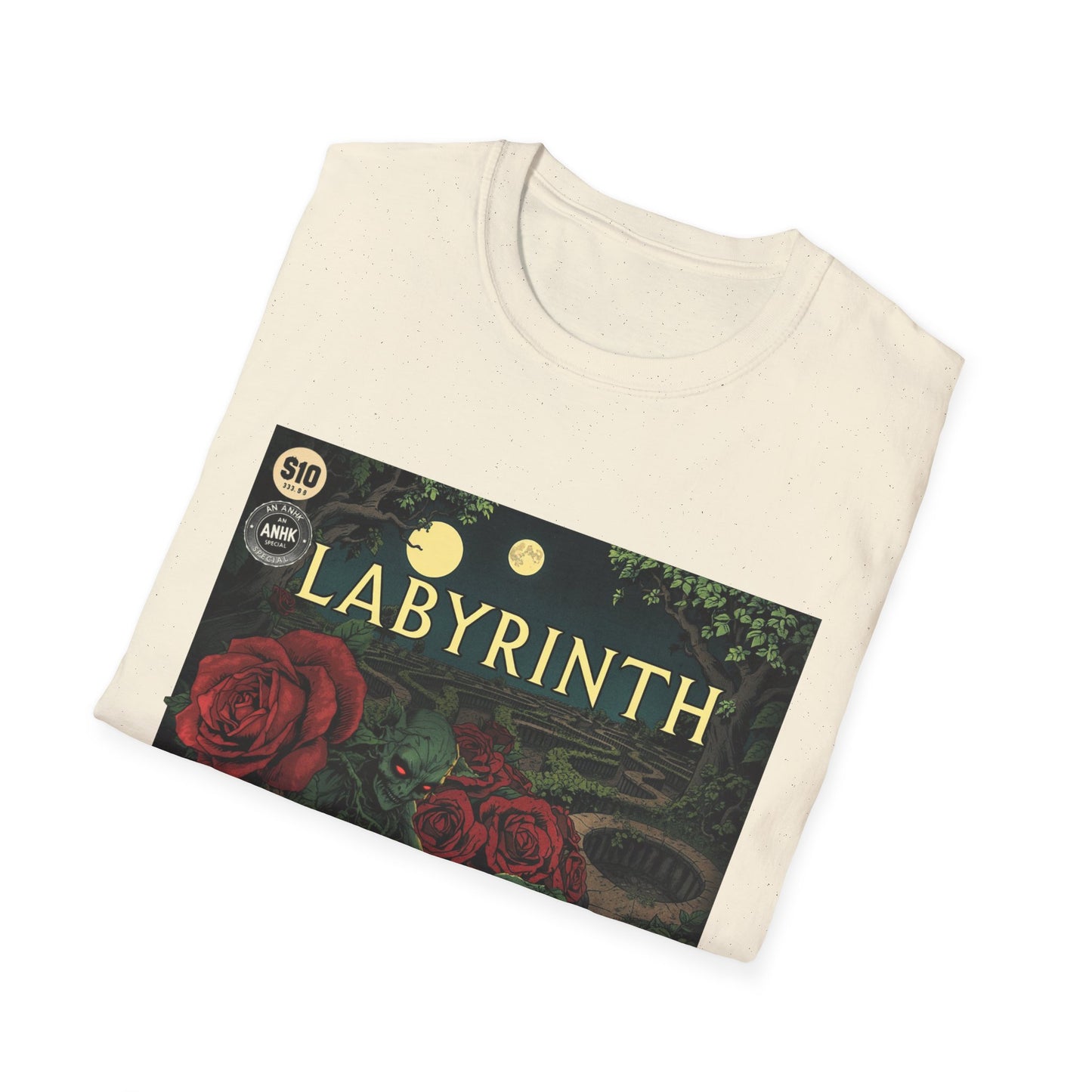 Vintage Comic Cover 'Labyrinth' Interdimensional Rose Unisex Softstyle T-Shirt