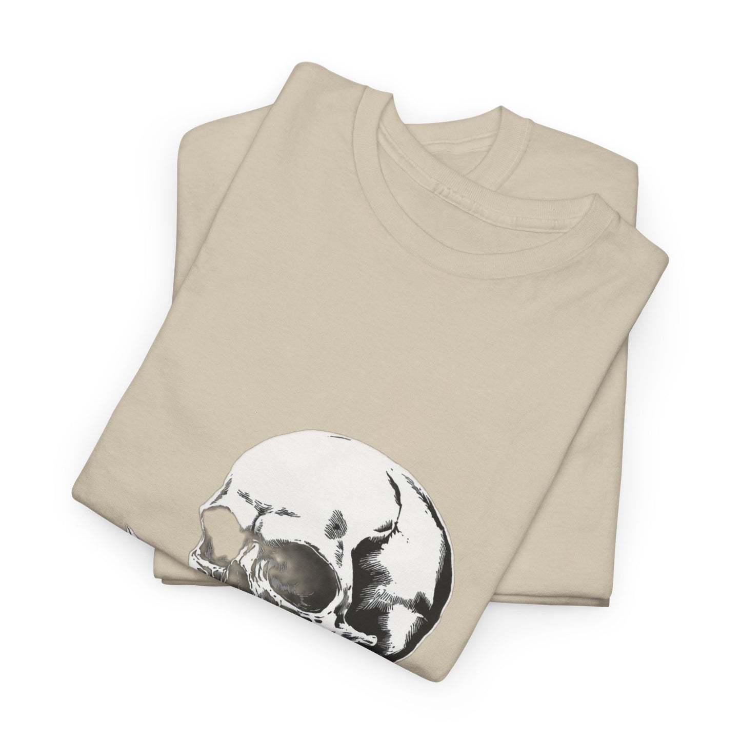 Skelly Goth Skull & Rose Tee - Unisex Heavy Cotton T-Shirt