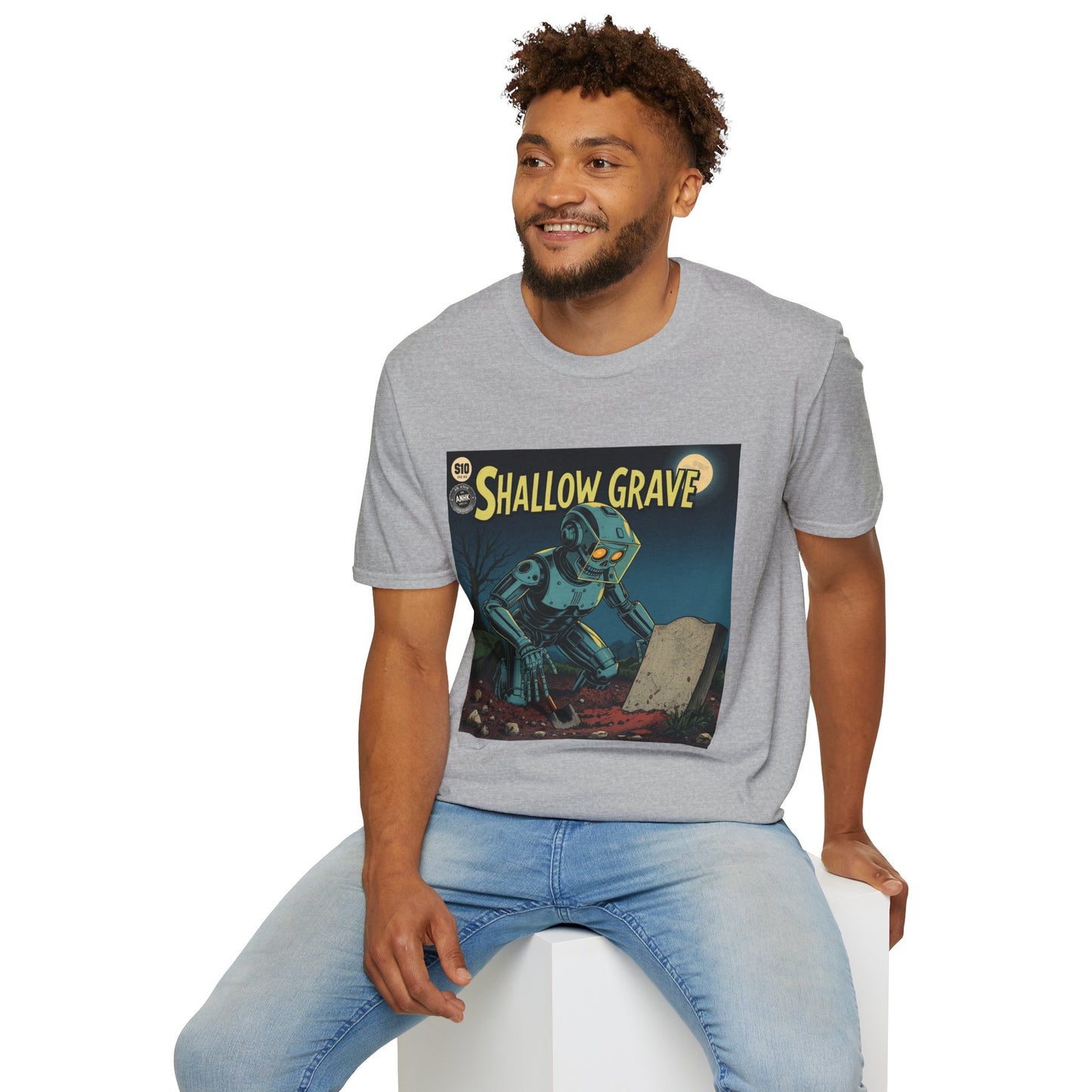 Vintage Comic Cover Shallow Grave Graphic T-Shirt