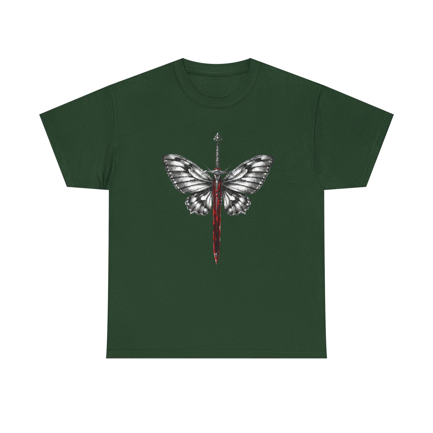 Gothic Y2k Butterfly Sword Graphic Tee
