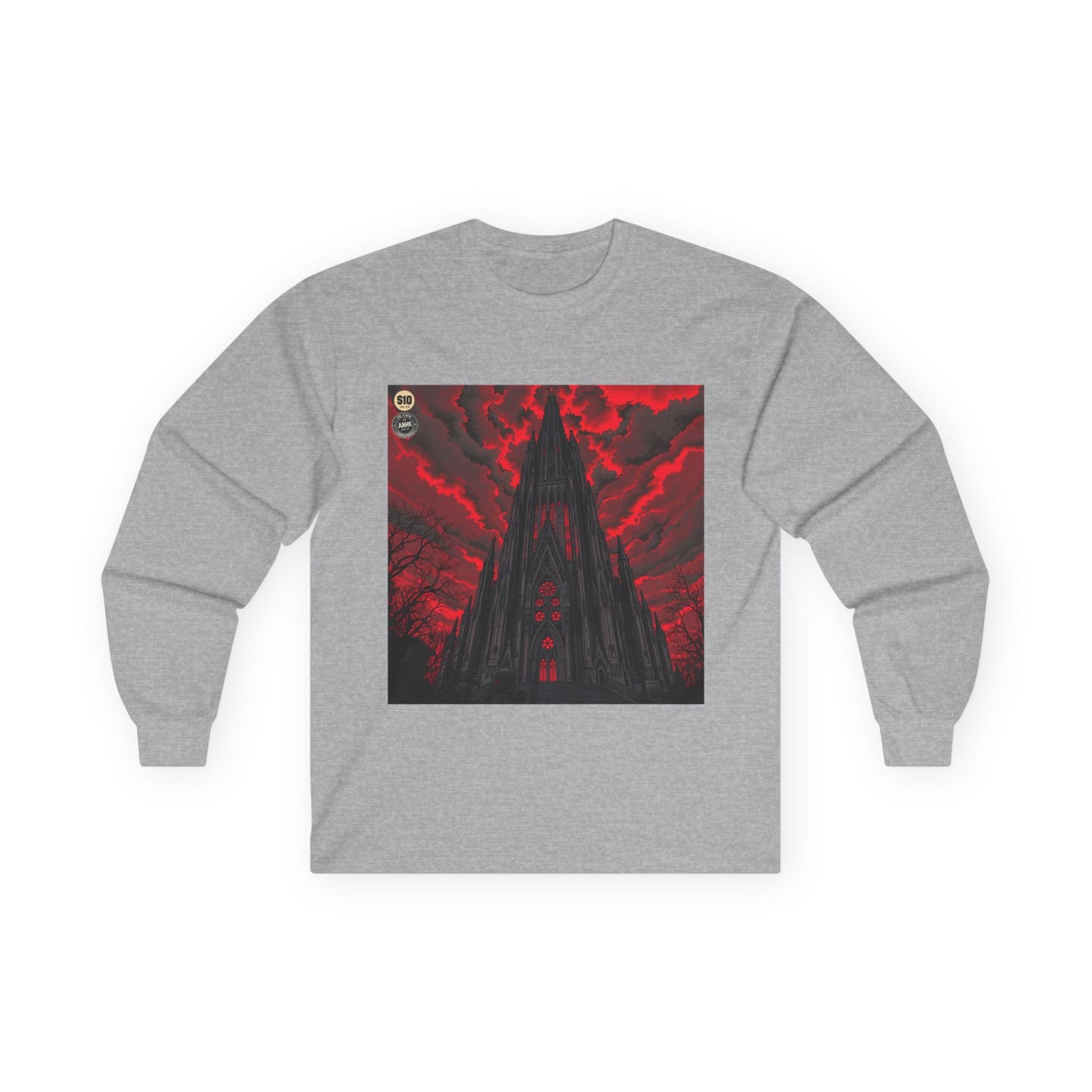 Gothic Cathedral Landscape Long Sleeve Tee