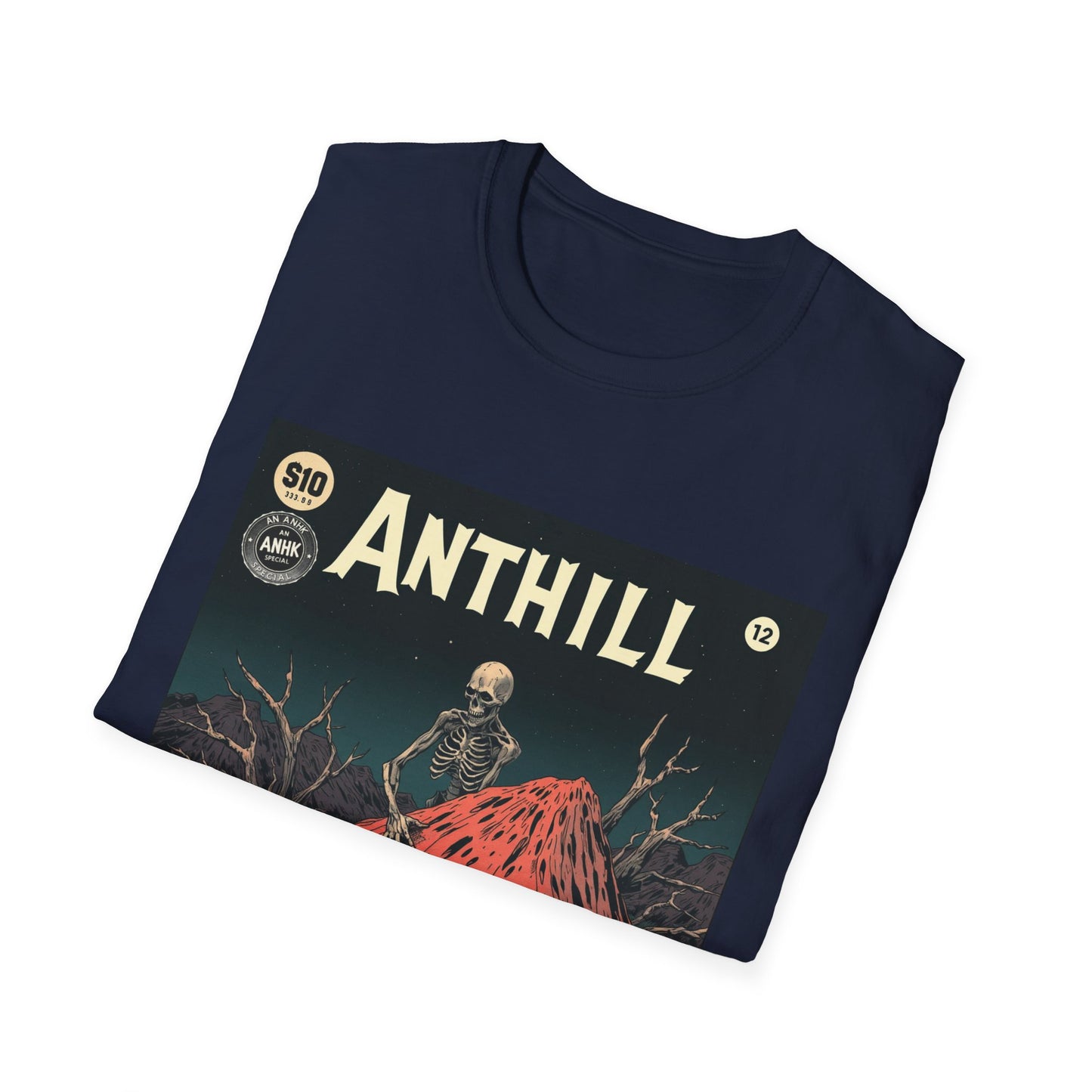 Vintage Comic Cover 'Anthill' Skeleton Art Unisex Softstyle T-Shirt