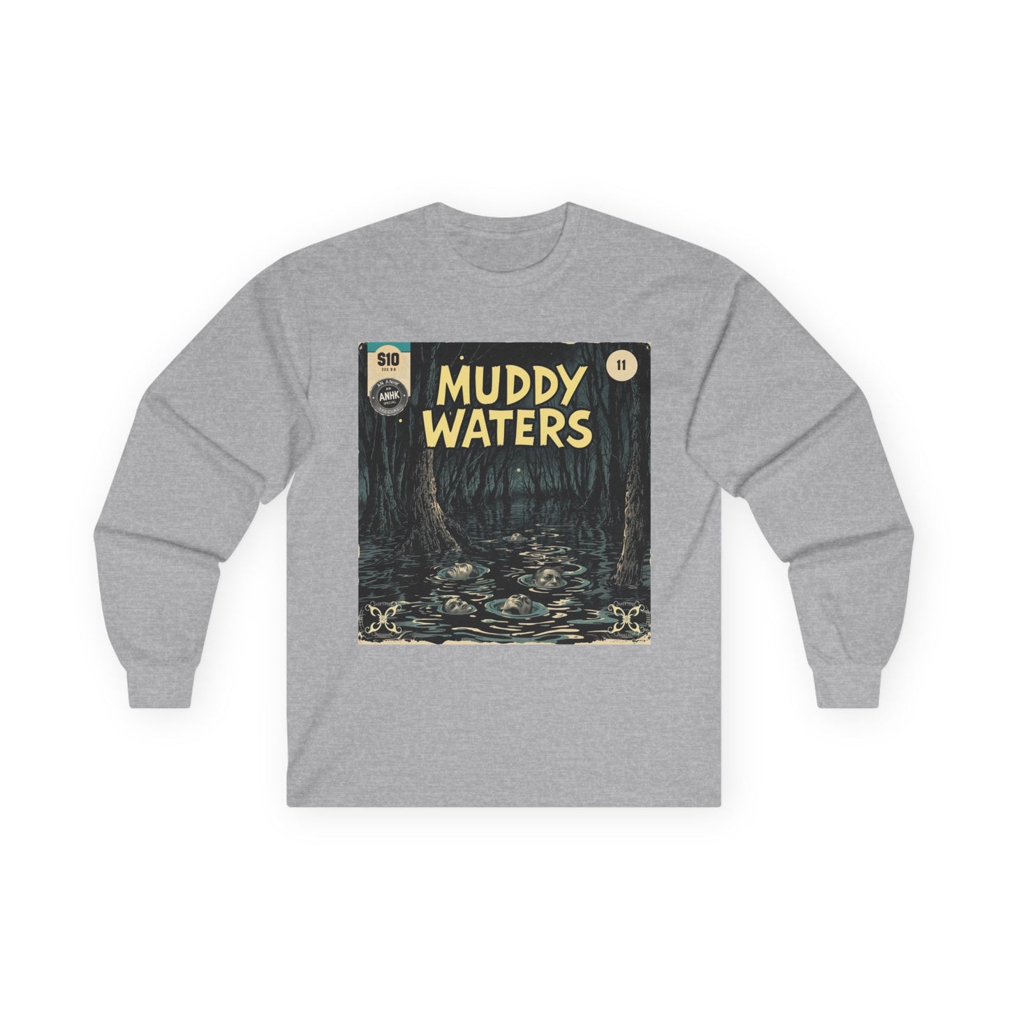 Vintage Comic Cover 'Muddy Waters' Long Sleeve Tee