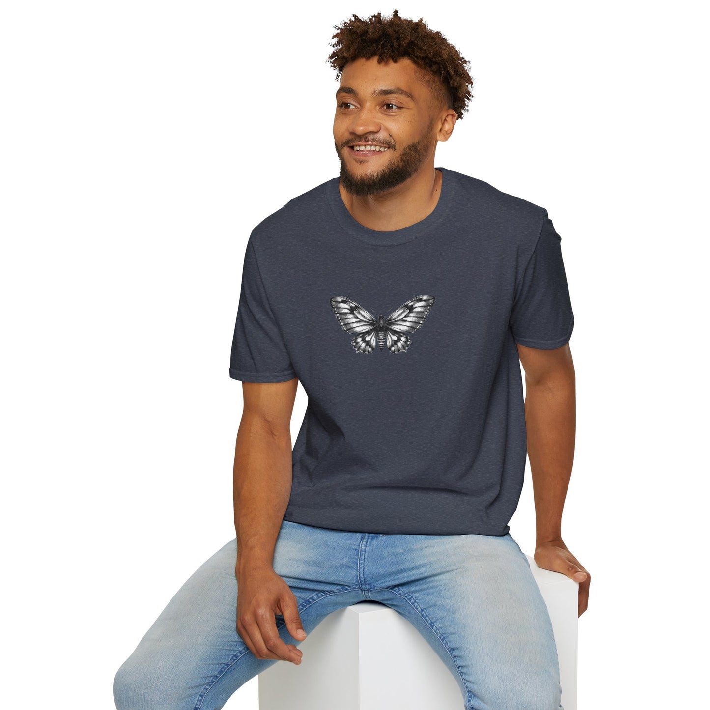 Gothic Y2k Moth Unisex Softstyle T-Shirt