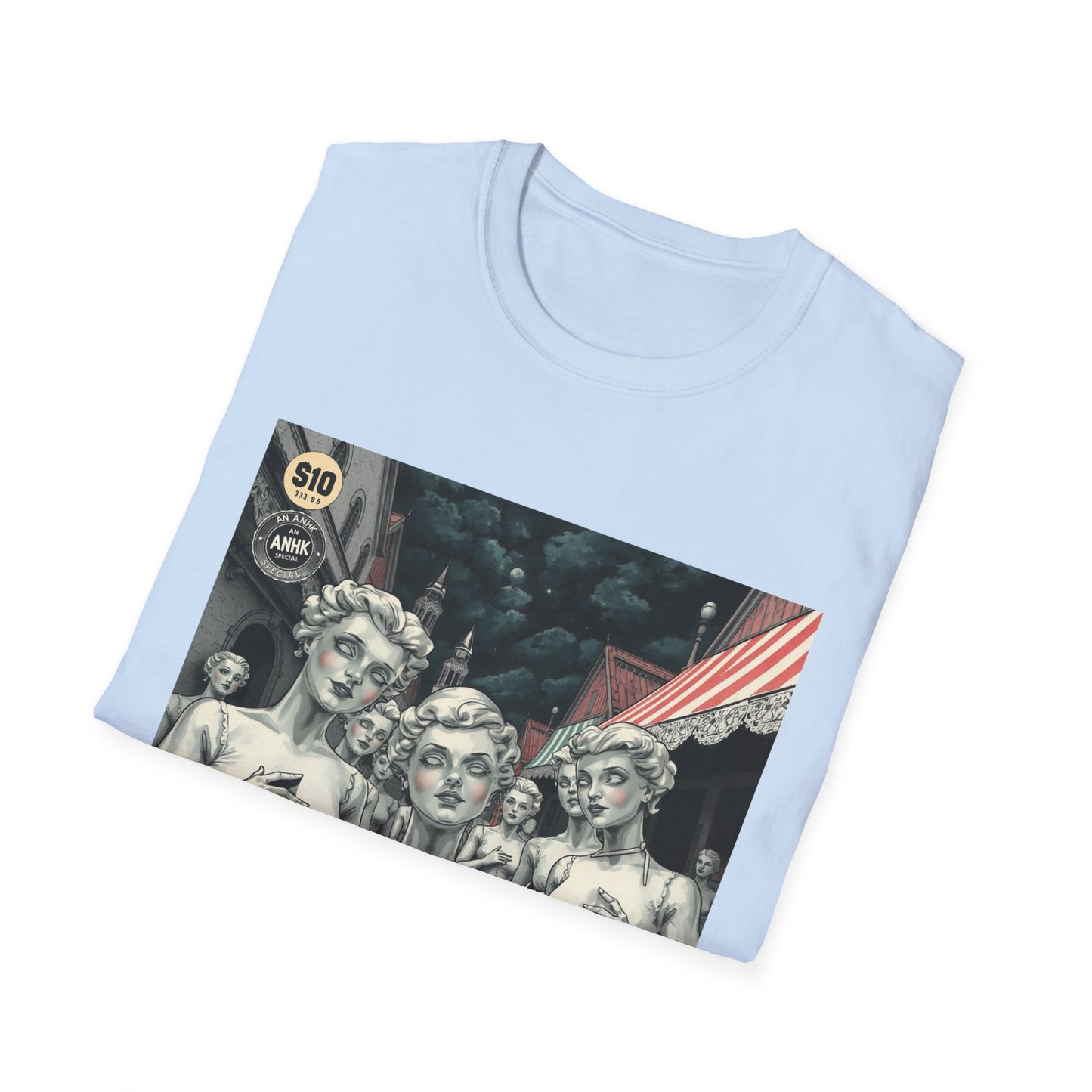 Vintage Comic Cover 'Chipped Porcelain' Art Unisex Softstyle T-Shirt