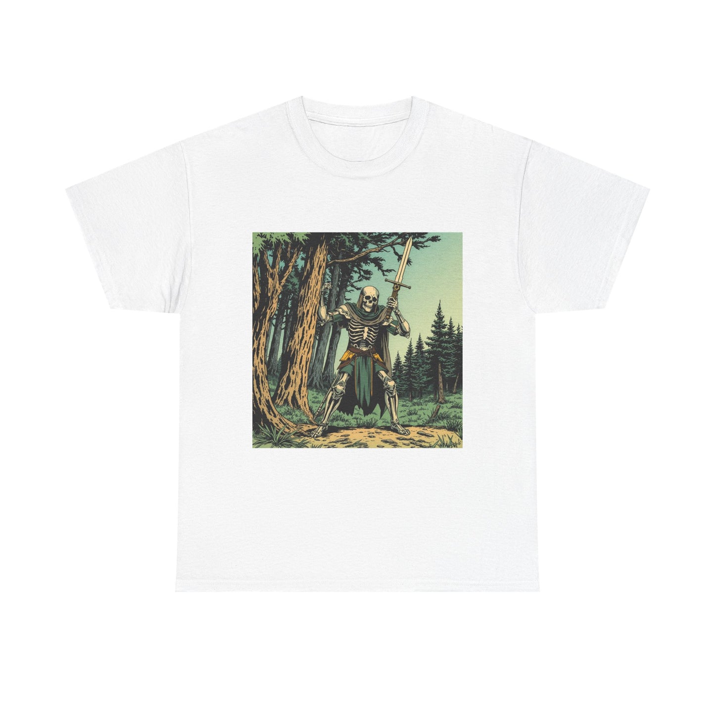 Skelly Goth Vintage Comic Cover Unisex Heavy Cotton Tee