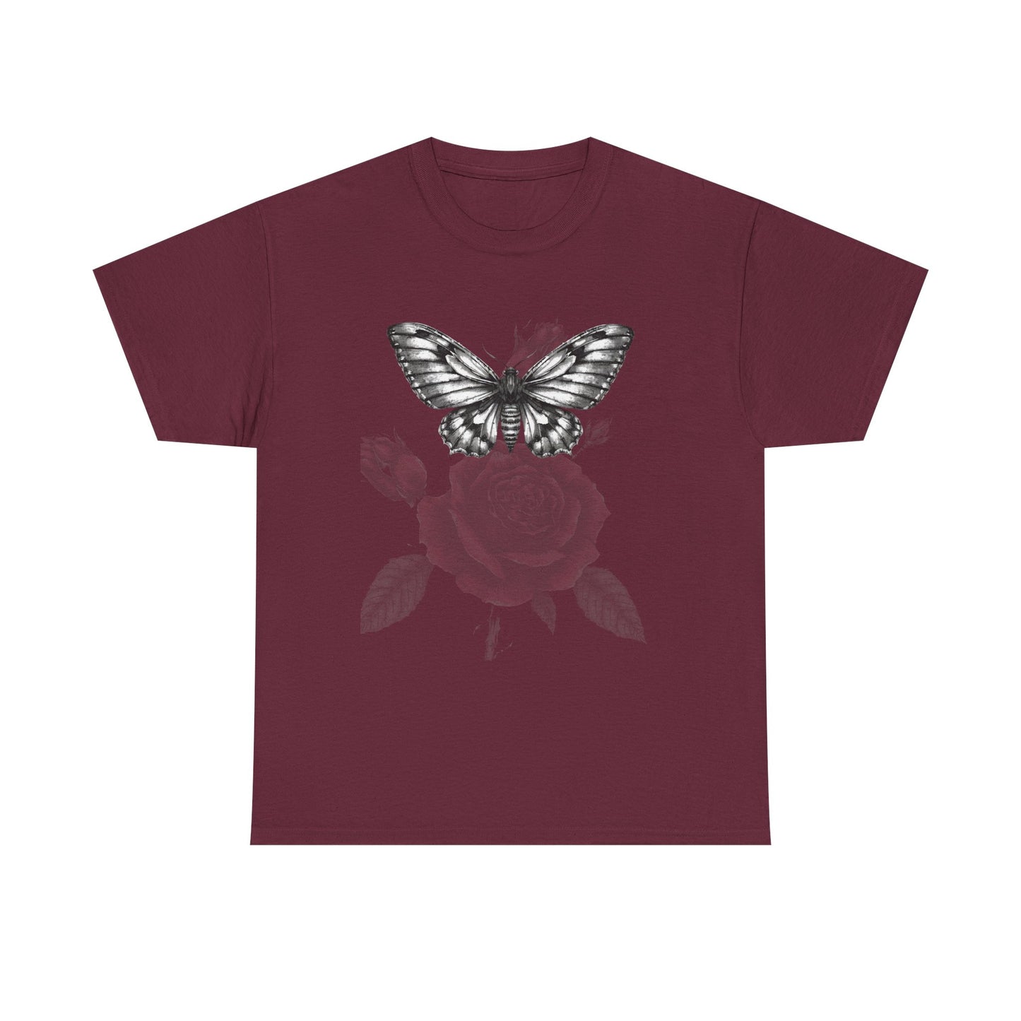 Gothic Y2k Butterfly Graphic Unisex Heavy Cotton Tee