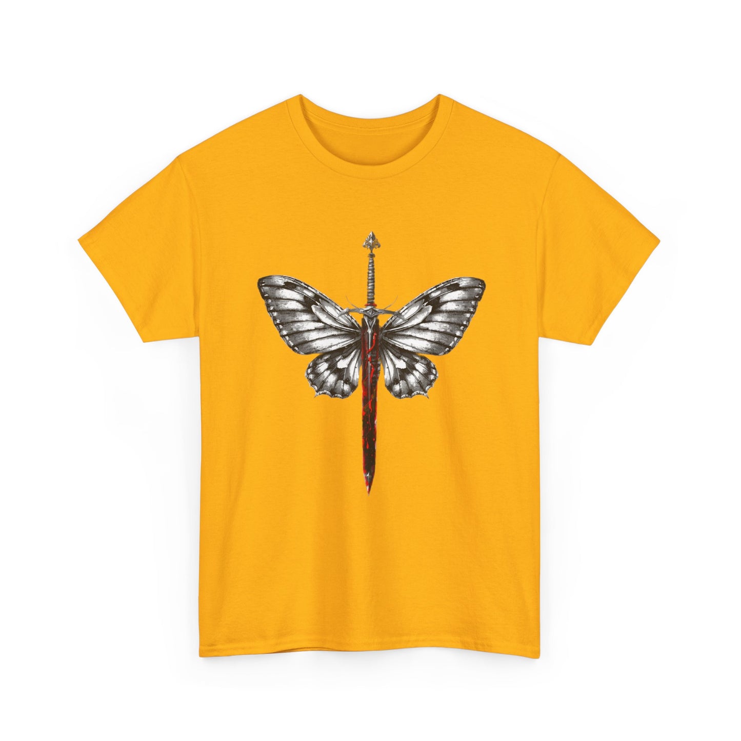 Gothic Y2k Butterfly Sword Graphic Tee