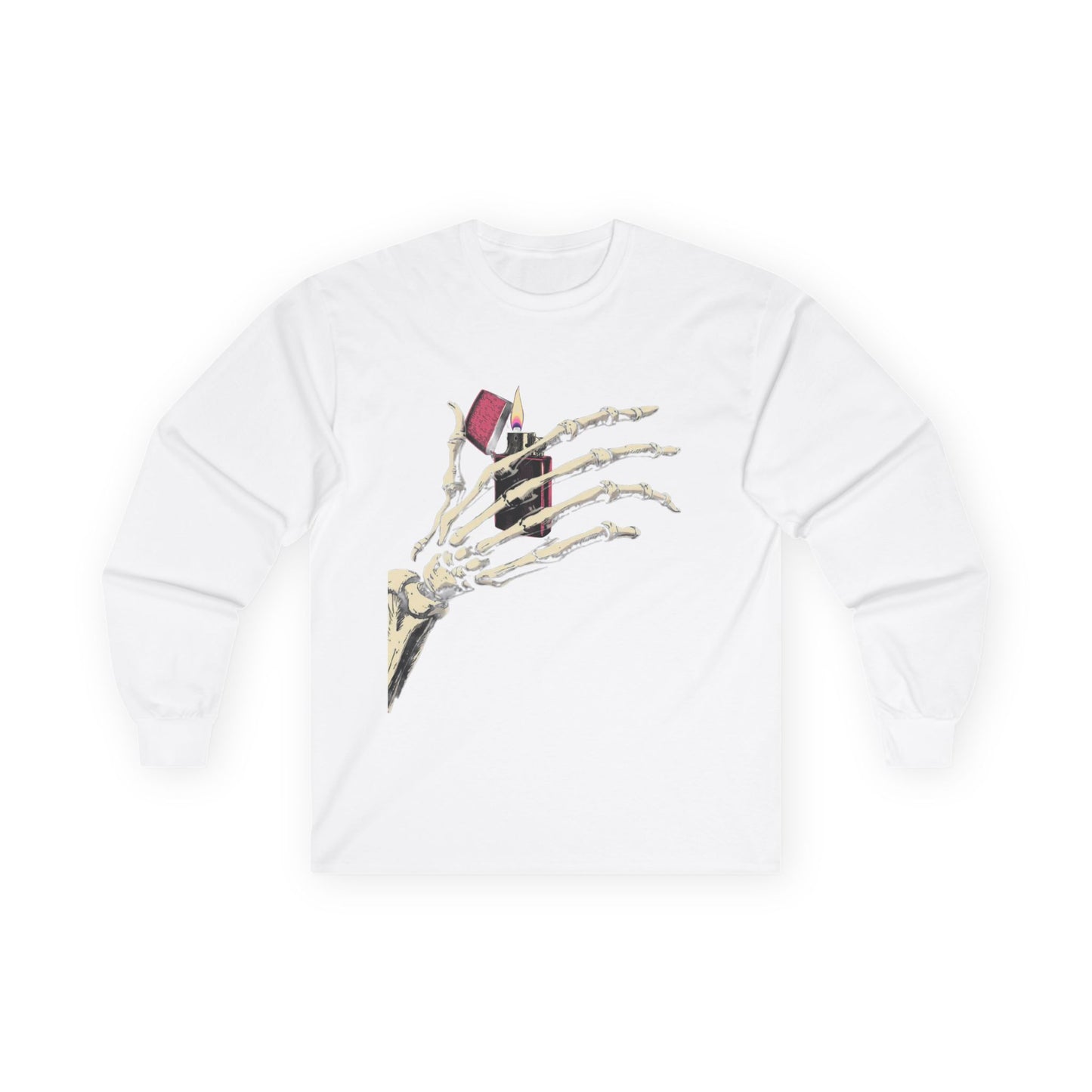 Skelly Goth Skeleton Hand Long Sleeve Tee